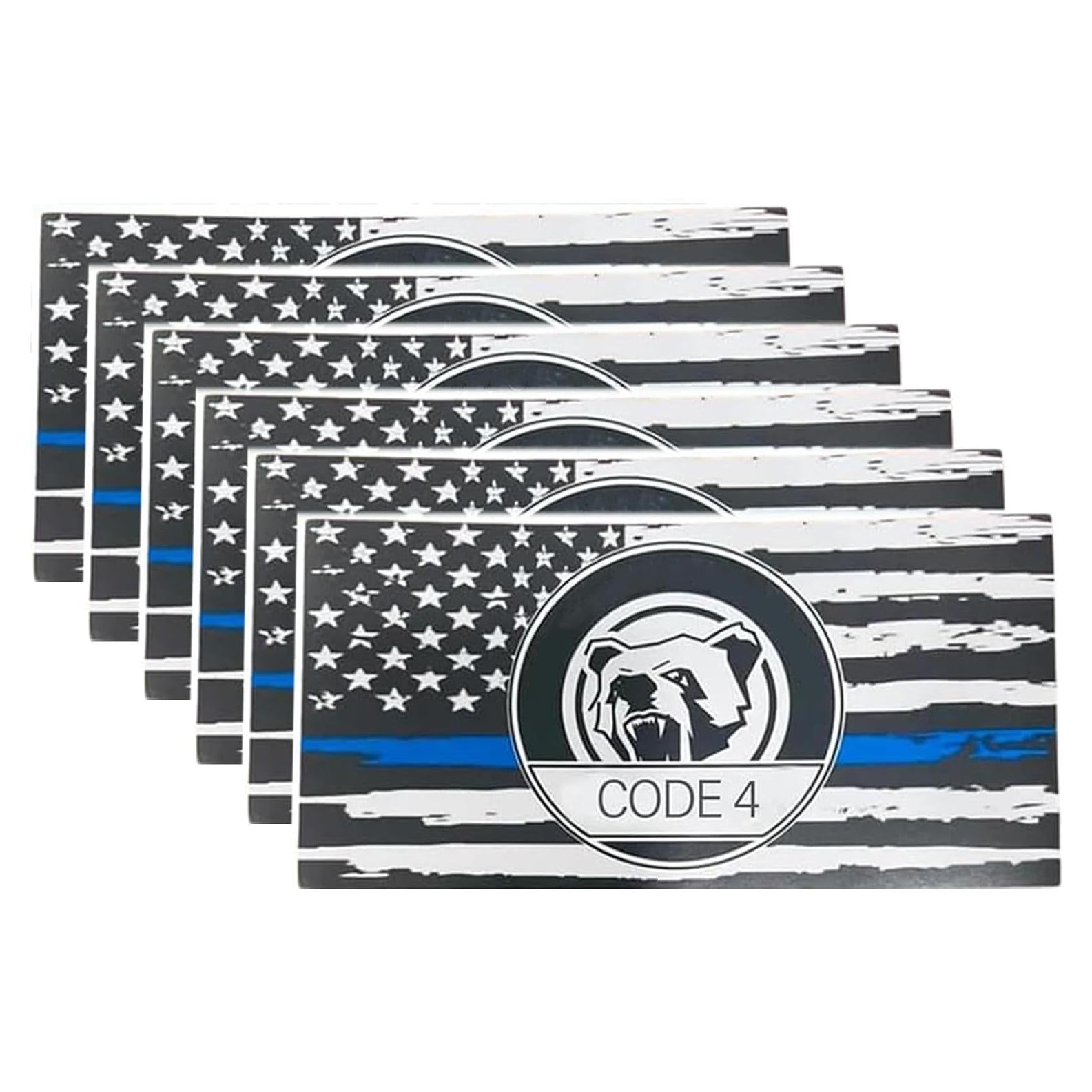 6 Calcomanías de Línea Azul delgada ColisPar para Coches