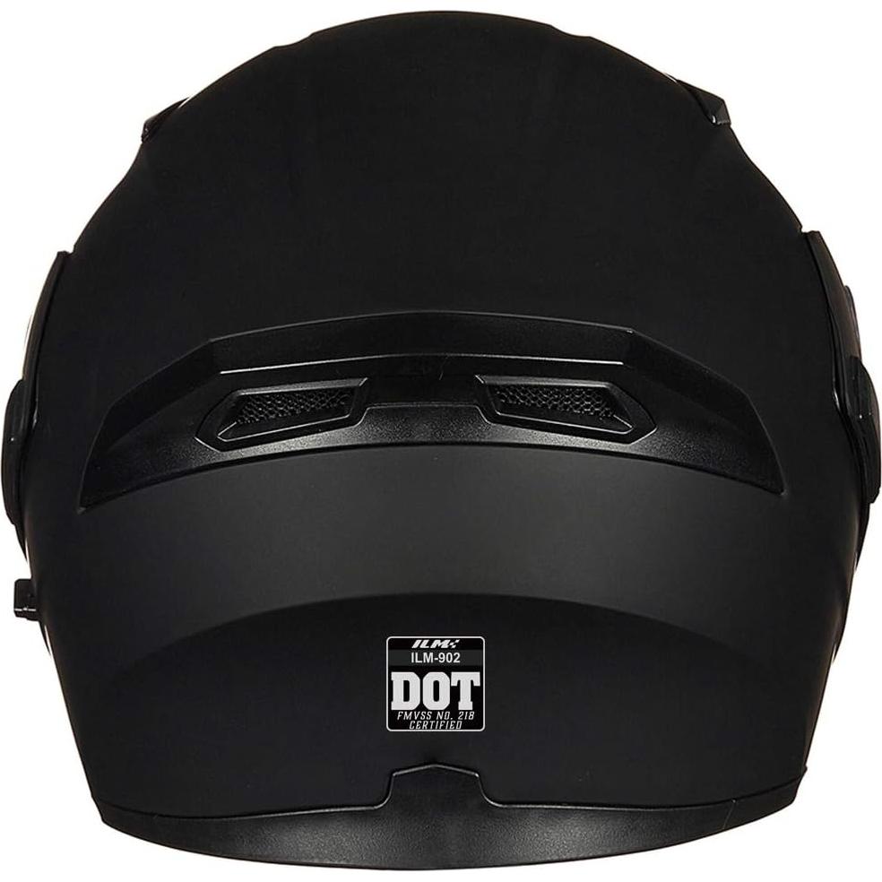 ILM Motorcycle Dual Visor Flip up Modular Full Face Helmet DOT 6 Colors Model 902