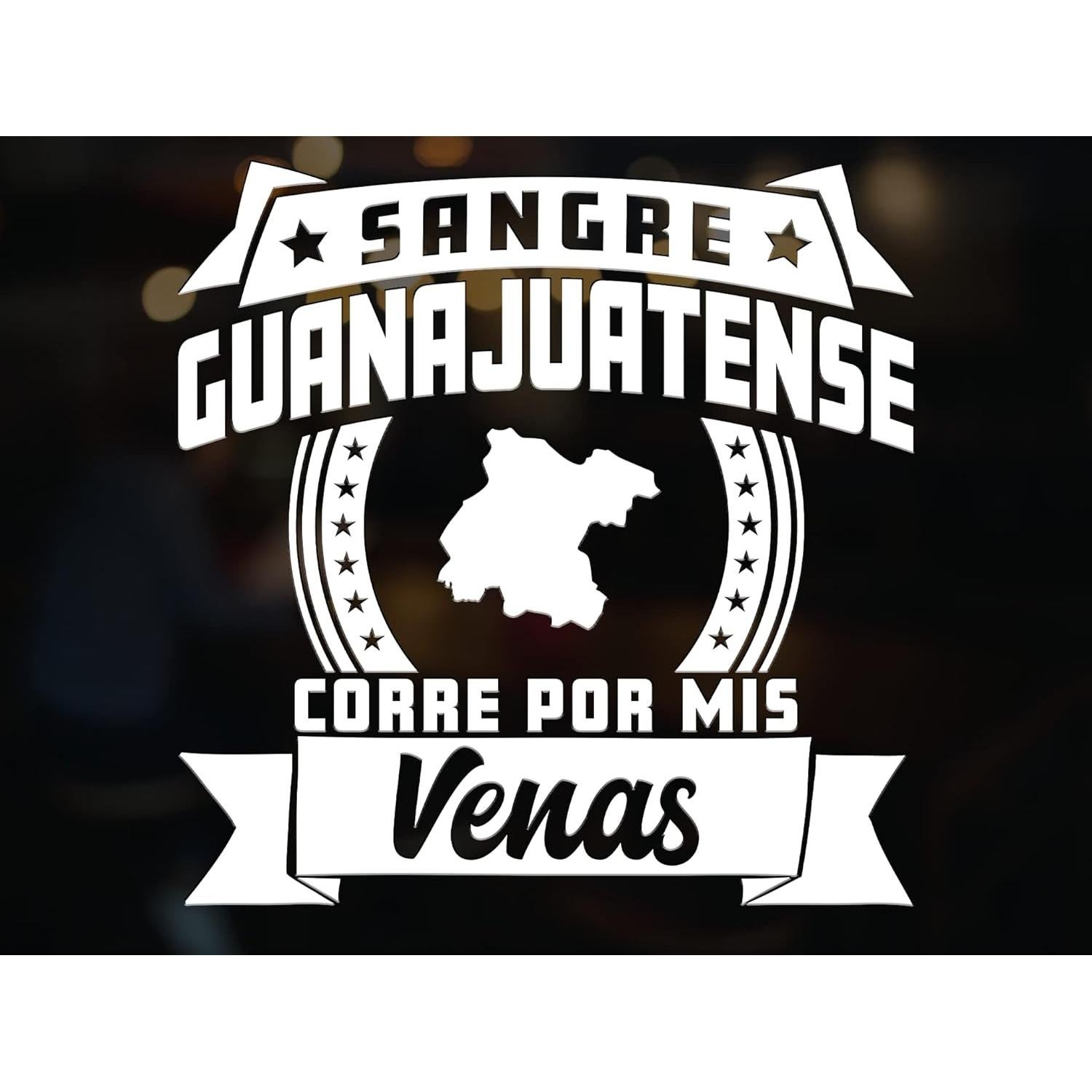 Calcomanía para Carro Sangre Guanajuatense 25.4 cm