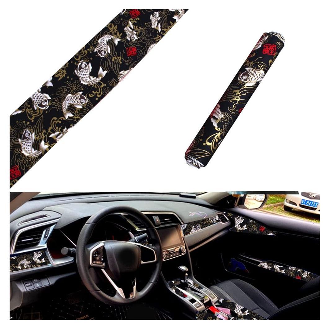 Calcomanía Interior de Auto Zicobox Algodón Bronceado 24.9x145cm