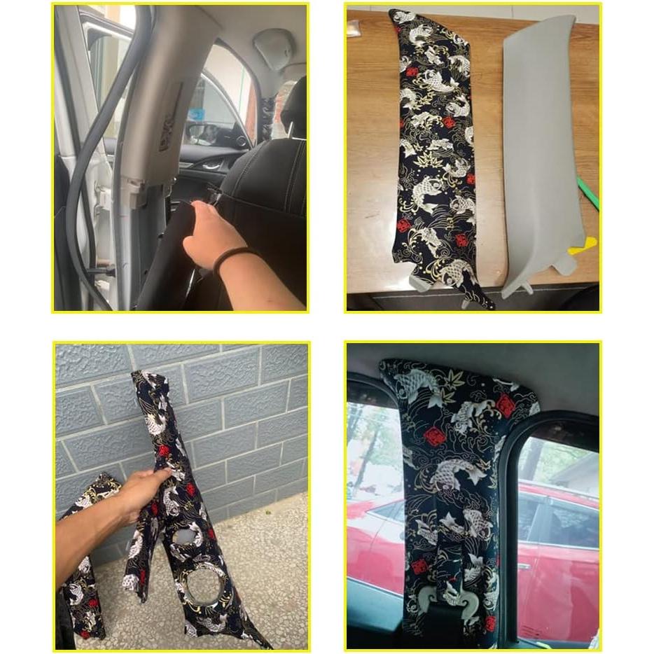 Calcomanía Interior de Auto Zicobox Algodón Bronceado 24.9x145cm