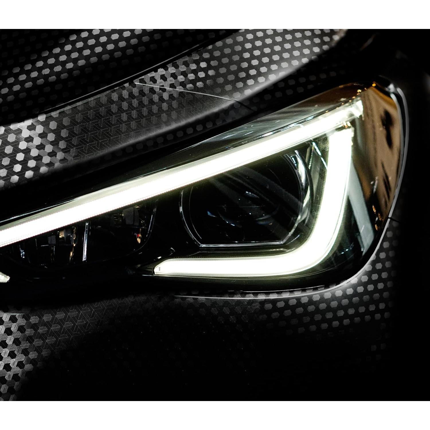 Vinilo Automotriz VViViD+ Tejido de Carbono Negro 0.30m x 1.52m