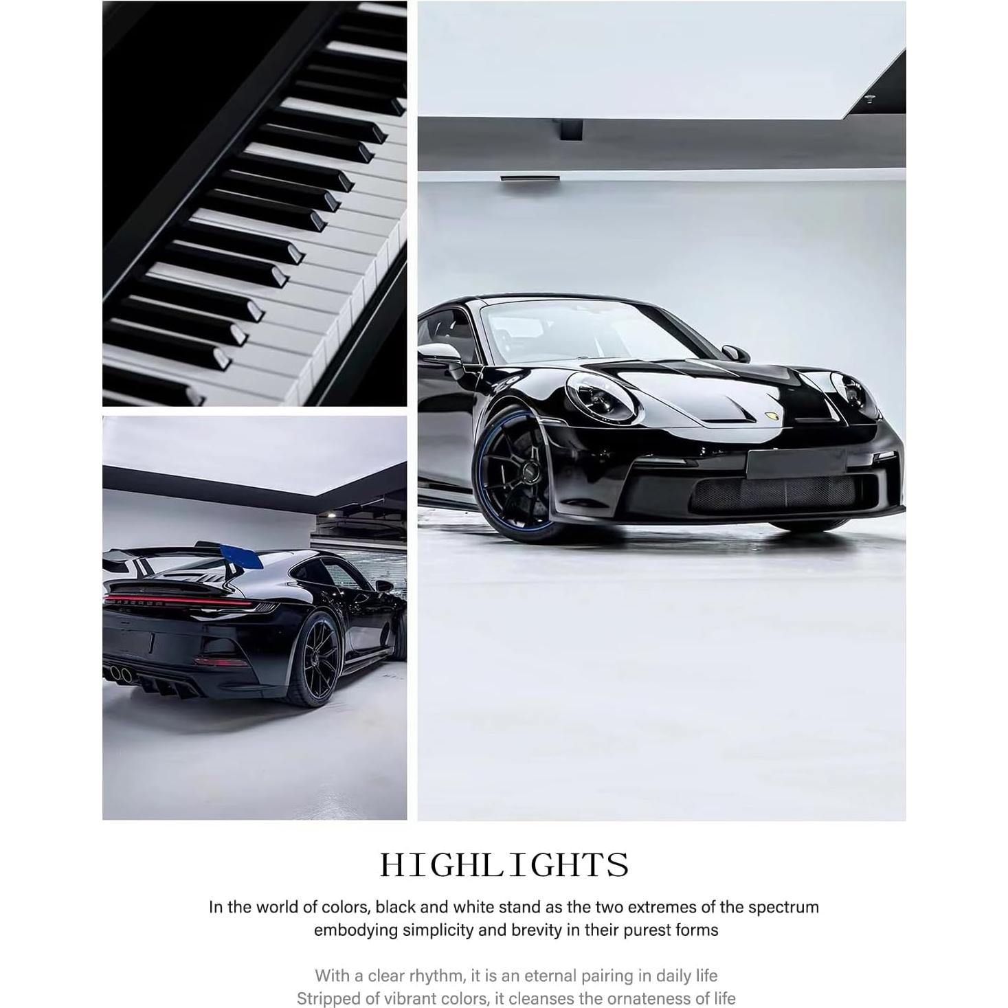 Envoltura de Vinilo Negro Piano PBEE 0.46m x 1.52m Autoreparación