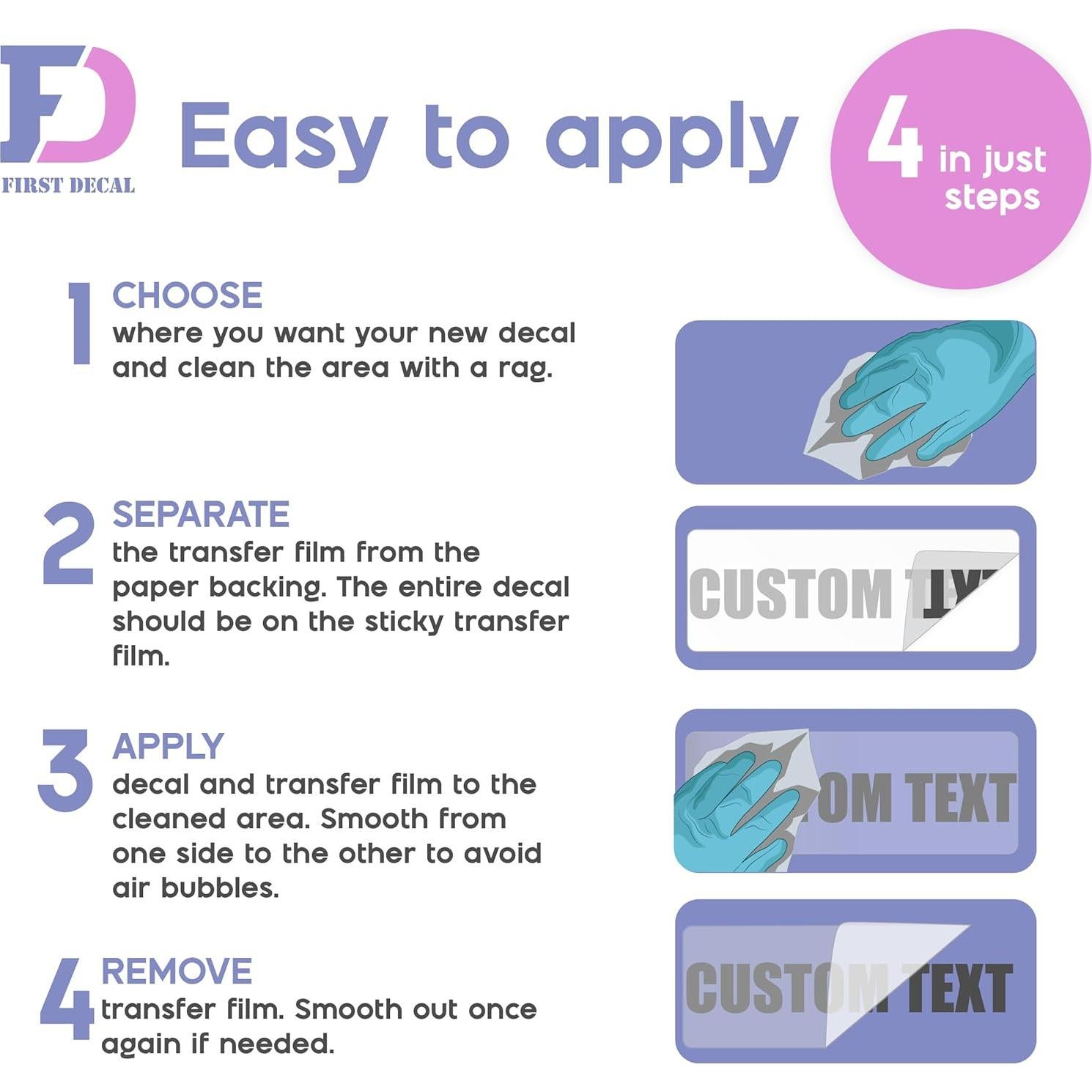 Calcomanía Personalizada para Parabrisas Firstix - Vinilo Resistente