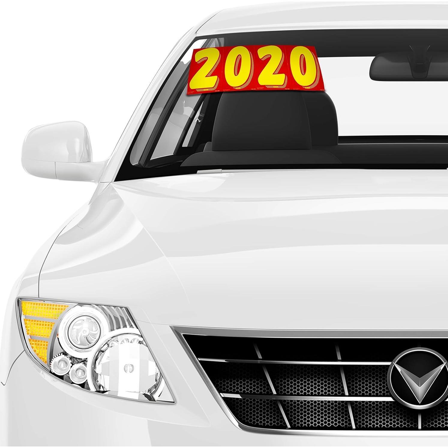 Calcomanías de Vinilo EZ Line Número 4 Rojas y Amarillas 36 Unidades