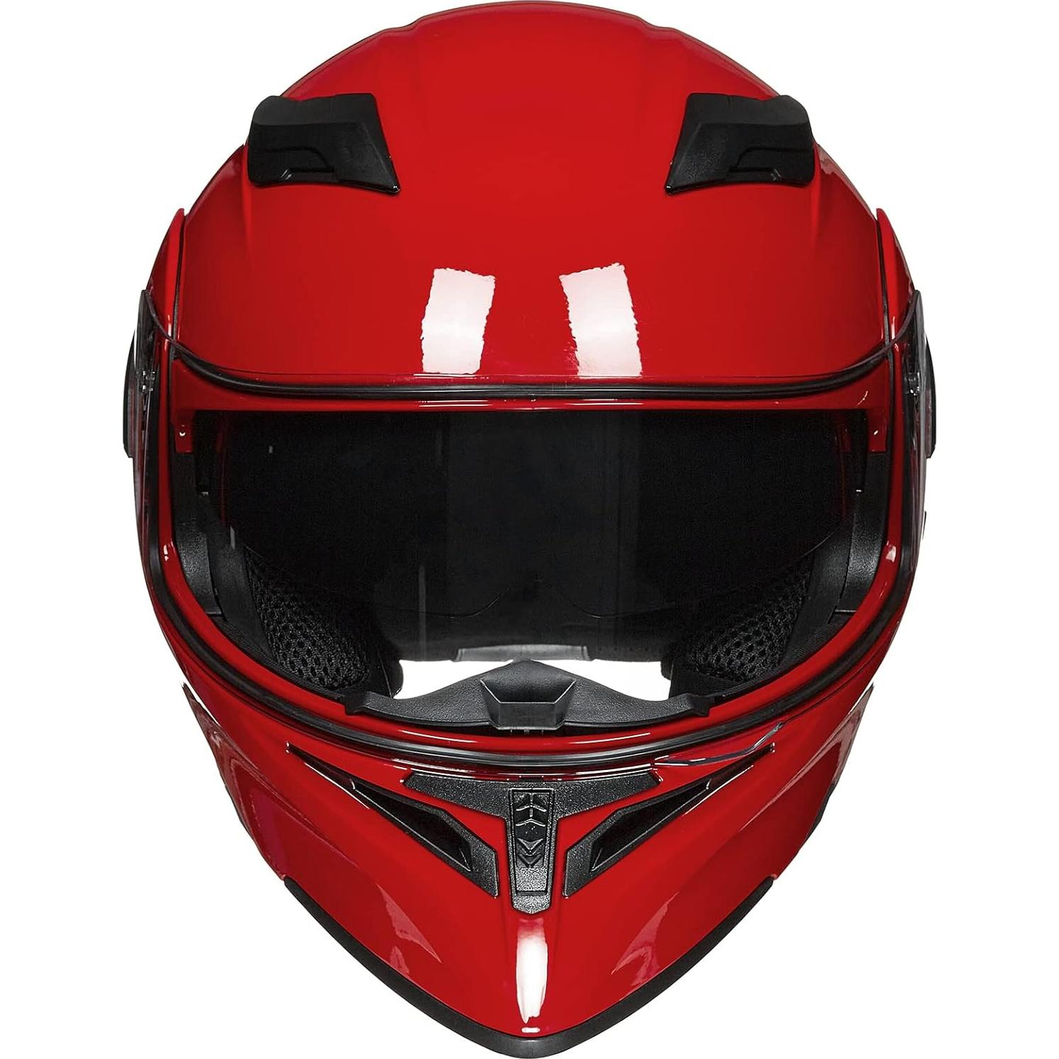 Casco Modular ILM 902 Doble Visor Negro Rojo 2.27 kg