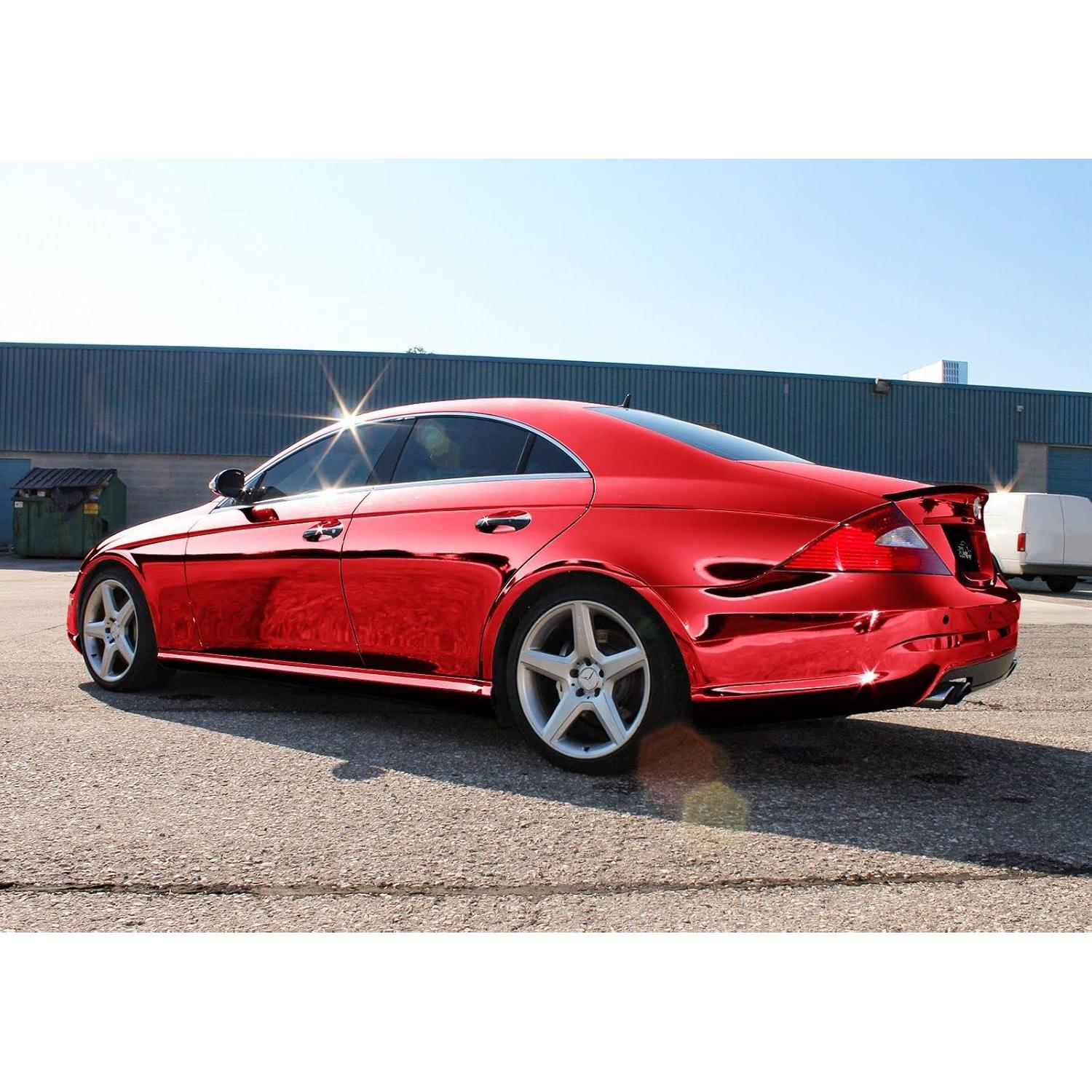 Vinilo Adhesivo EZAUTO WRAP 24x60" Rojo con Herramientas