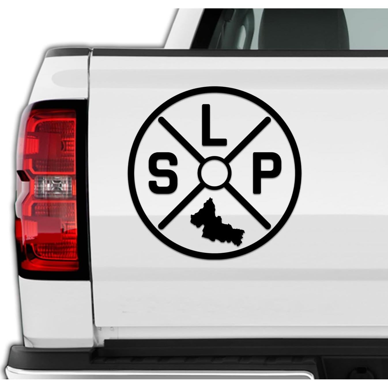 Calcomanía San Luis Potosí México para Autos 10x10 cm Negra