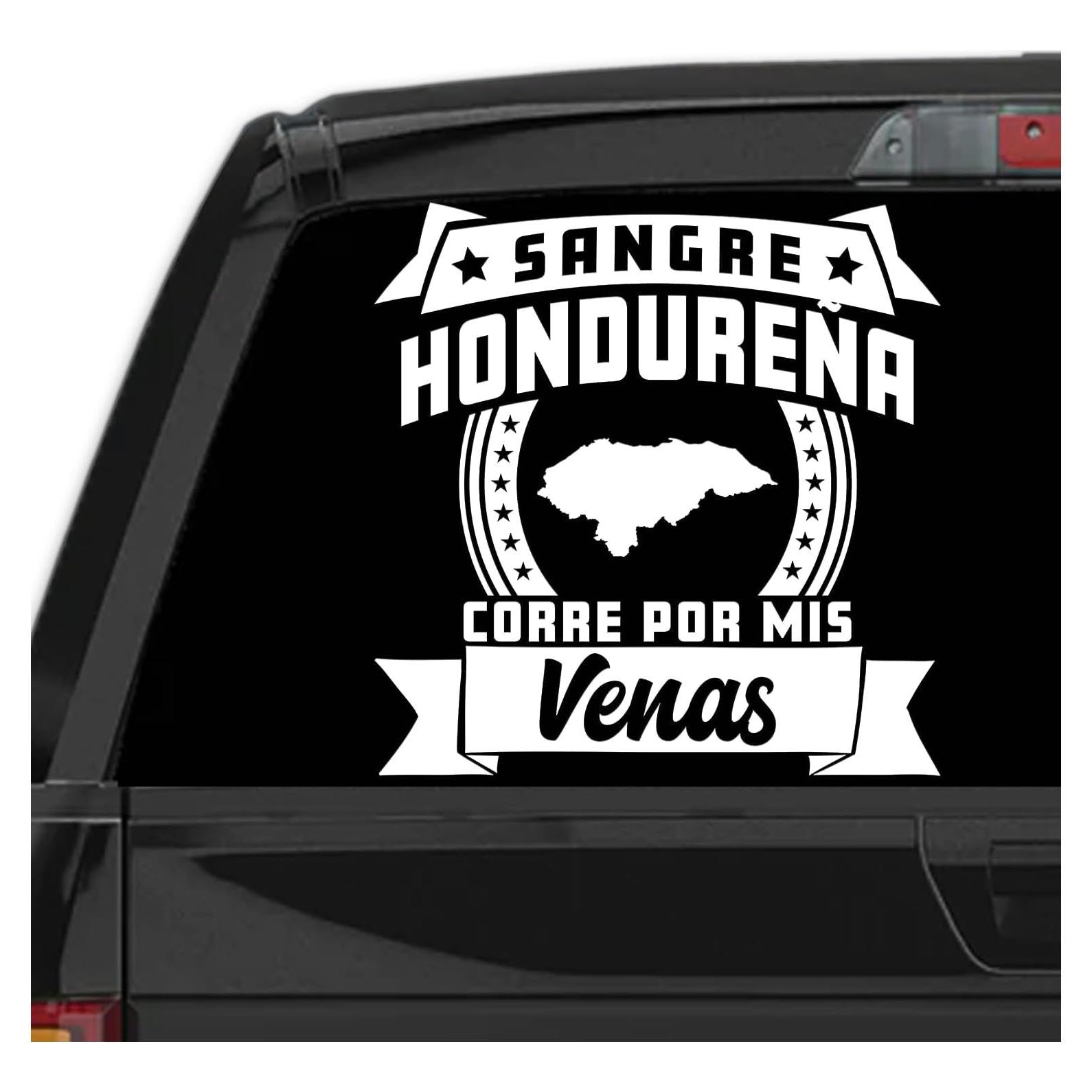 Calcomanía para Autos Sangre Hondureña 12.7x12.7 cm