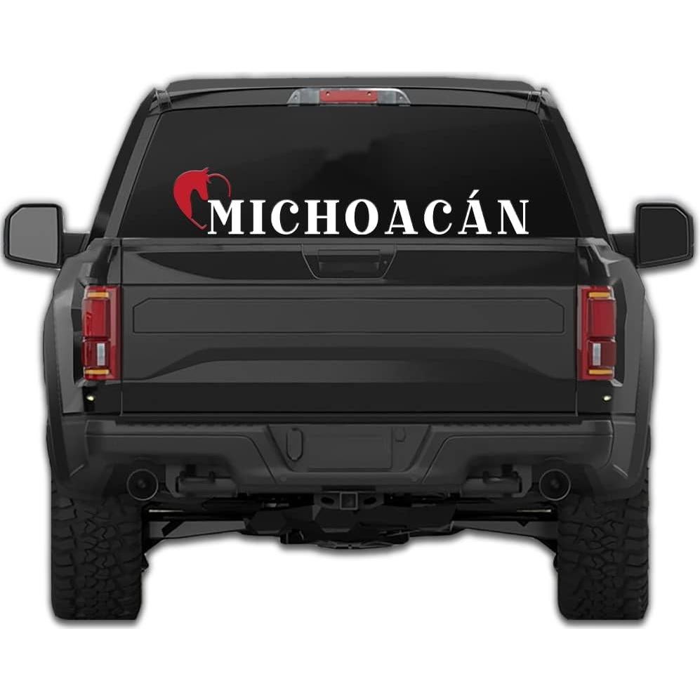 Calcomanía de Michoacán para Autos y Trocas - Caballo Rojo y Blanco