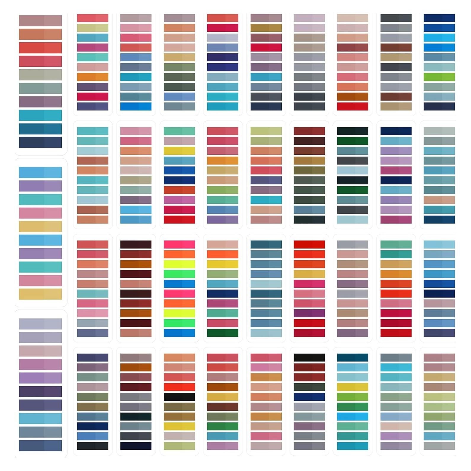 8000 Pcs Books Tab Sticky Tabs, Multi Colored Sticky Notes Transparent Book Annotation Tabs Supplies Writable and Repositionable Page Markers for Home Office School