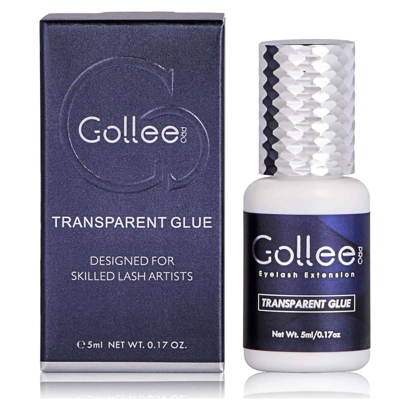 Transparent Eyelash Extension Glue Lash Glue for Eyelash Extensions - (0.17fl.oz / 5ml) 1-2 S Fast Drying/Retention 6 Week/Clear Eyelash Adhesive for Eyelash Extensions Professional Supplies