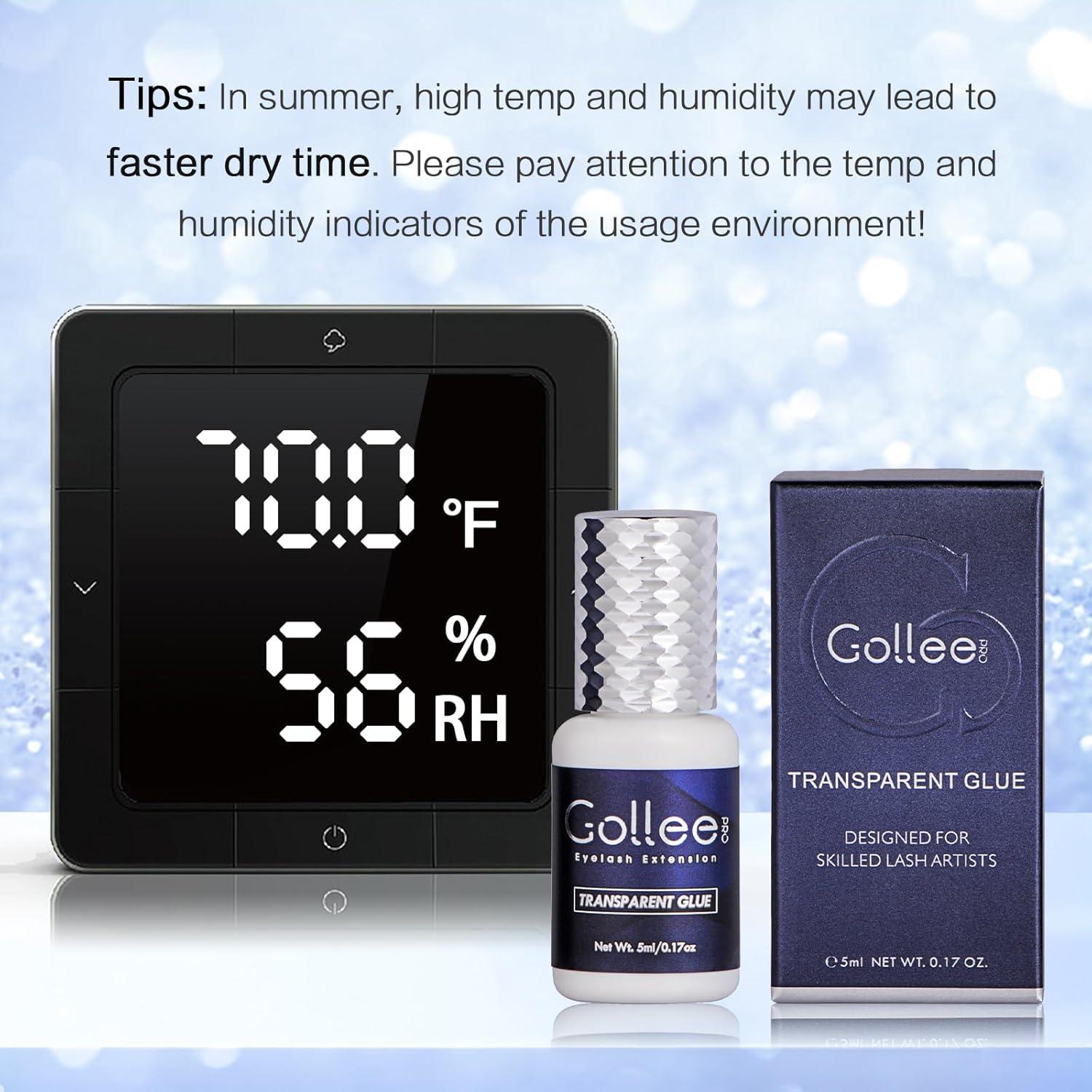 Transparent Eyelash Extension Glue Lash Glue for Eyelash Extensions - (0.17fl.oz / 5ml) 1-2 S Fast Drying/Retention 6 Week/Clear Eyelash Adhesive for Eyelash Extensions Professional Supplies