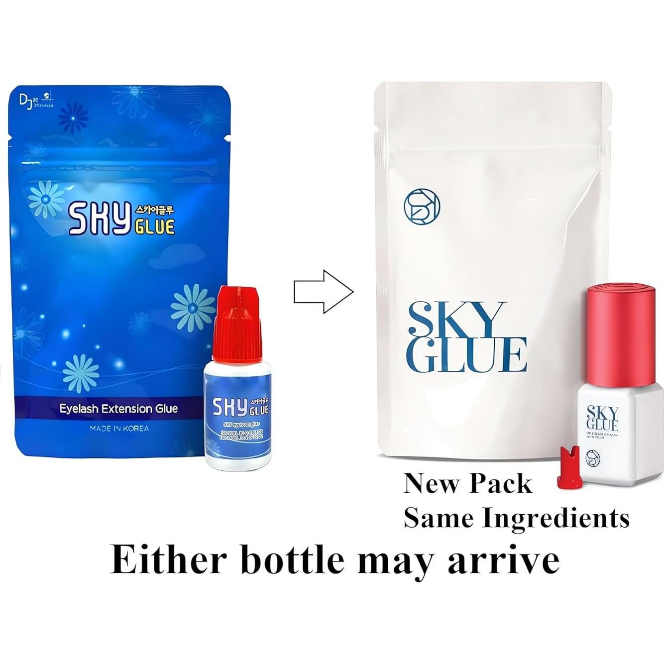 Eyelash Extension Glue Advanced Tech SKY S+ Glue 5ml / 6-8 Weeks Lasting time - 1-2s Fast Drying Time for Lash Extension Professional