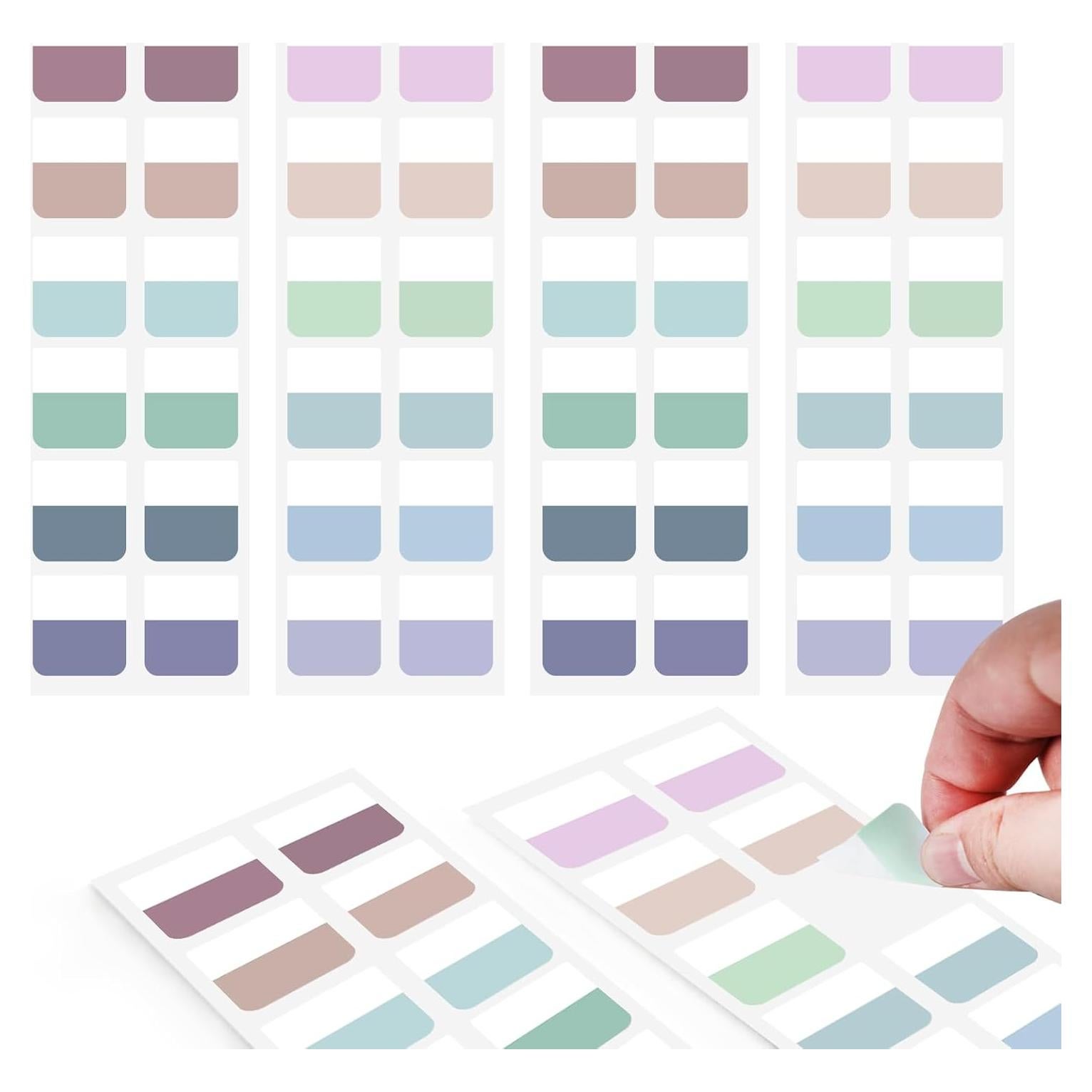 Sticky Index Tabs, Transparent Sticky for Notes Tabs,Colorful Page Markers for Notebooks,Writable and Repositionable Tabs, 240 Pcs,12 Colors(1.4inch)