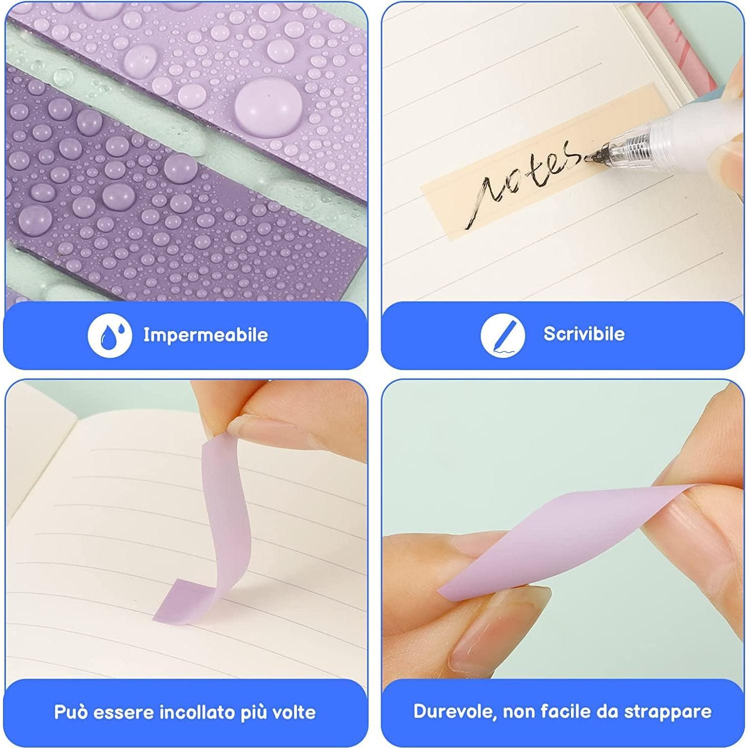 1200 Pestañas Adhesivas LEEGAWU - 30 Colores Escriturables