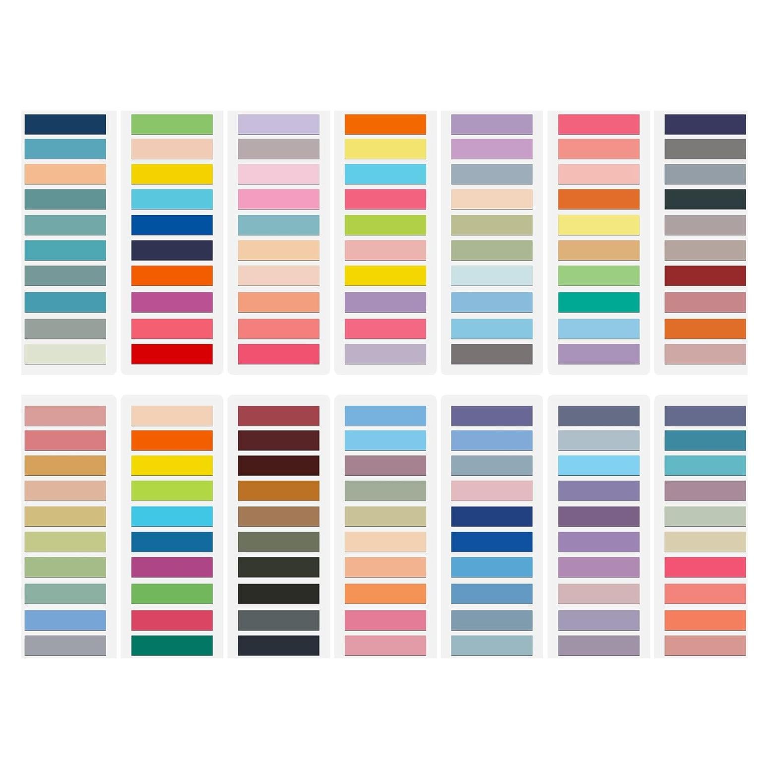 2800-Pcs Sticky/Book Tabs, Writable Morandi Translucent Book Markers Sticky Note Tabs, Repositionable Book Flags Strip, Post It Notes, Book Annotation Supplies, Annotation Tabs, File Index Tabs