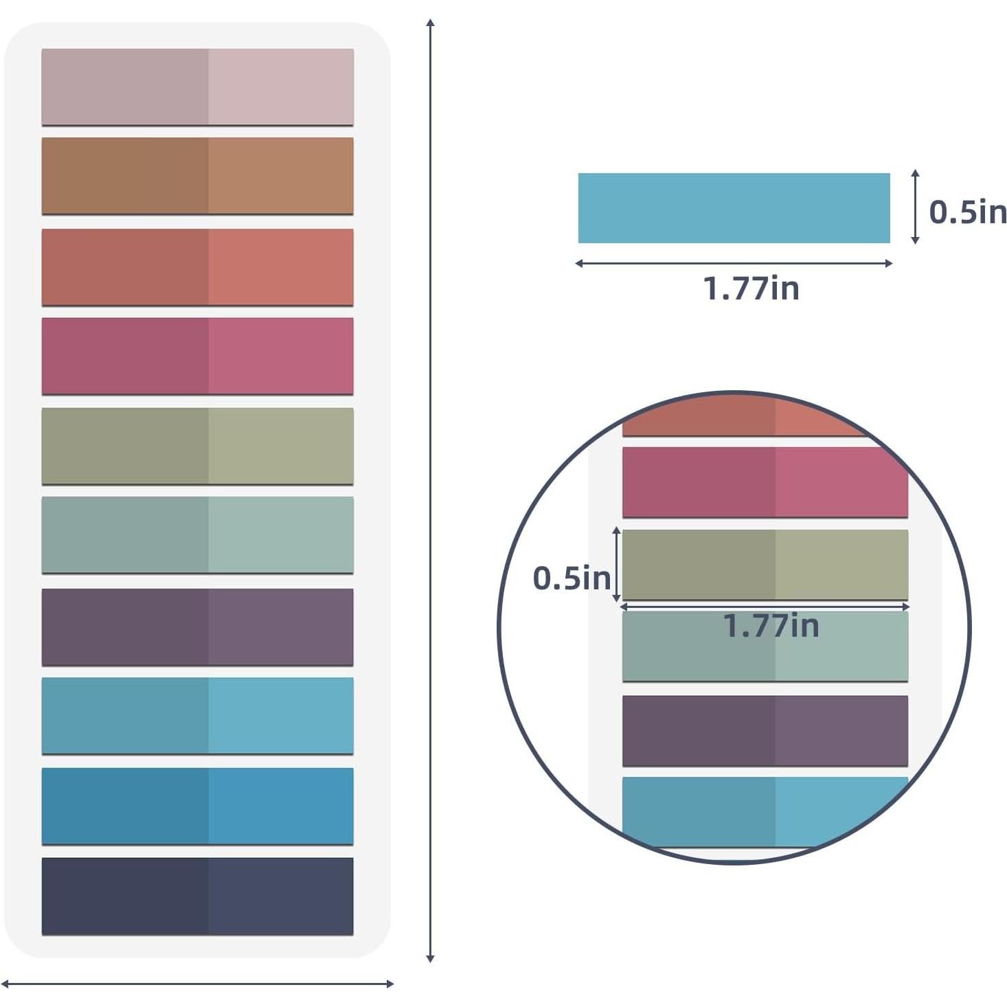 2000 Etiquetas Adhesivas Transparentes DURHOD Reescribibles