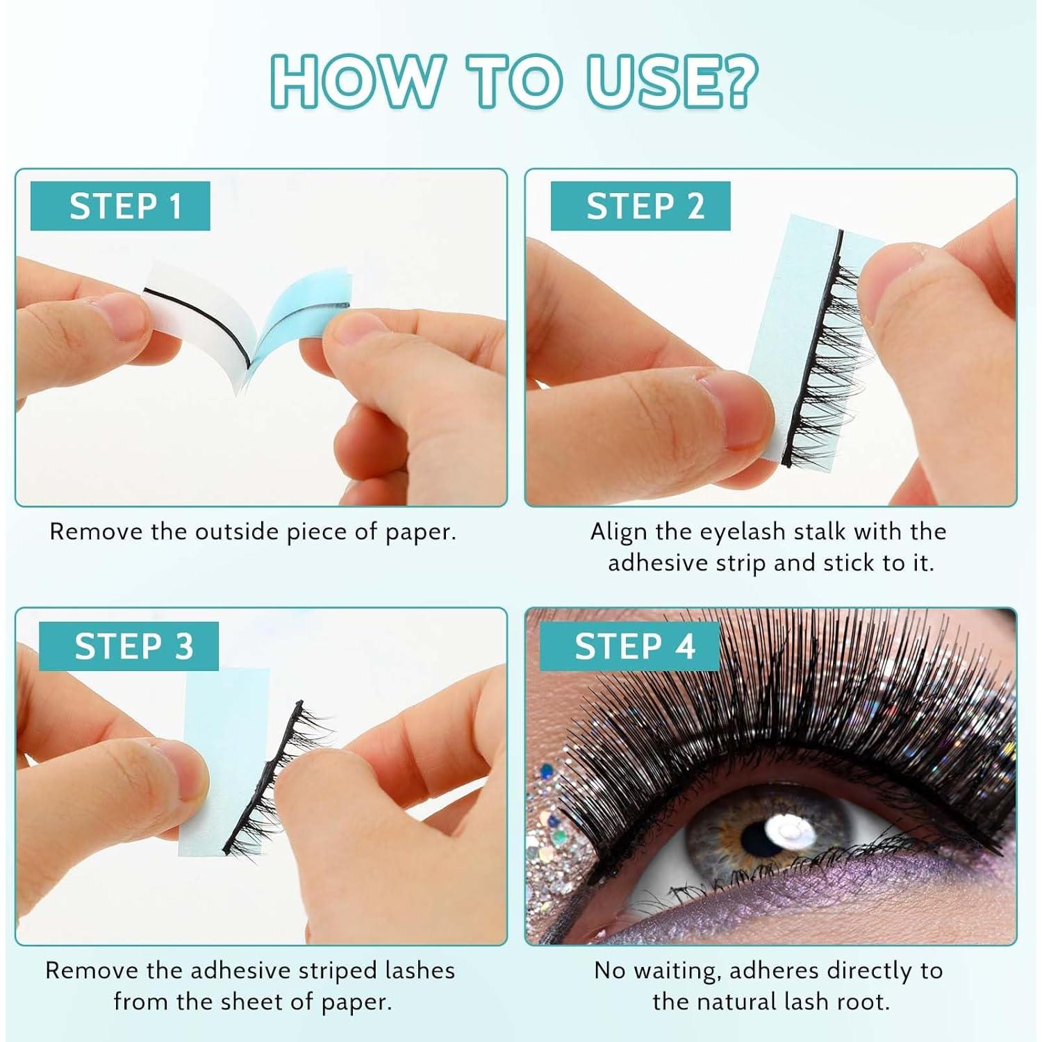 Cinta Adhesiva para Pestañas Falsas MOZEAT 40PCS Reutilizable