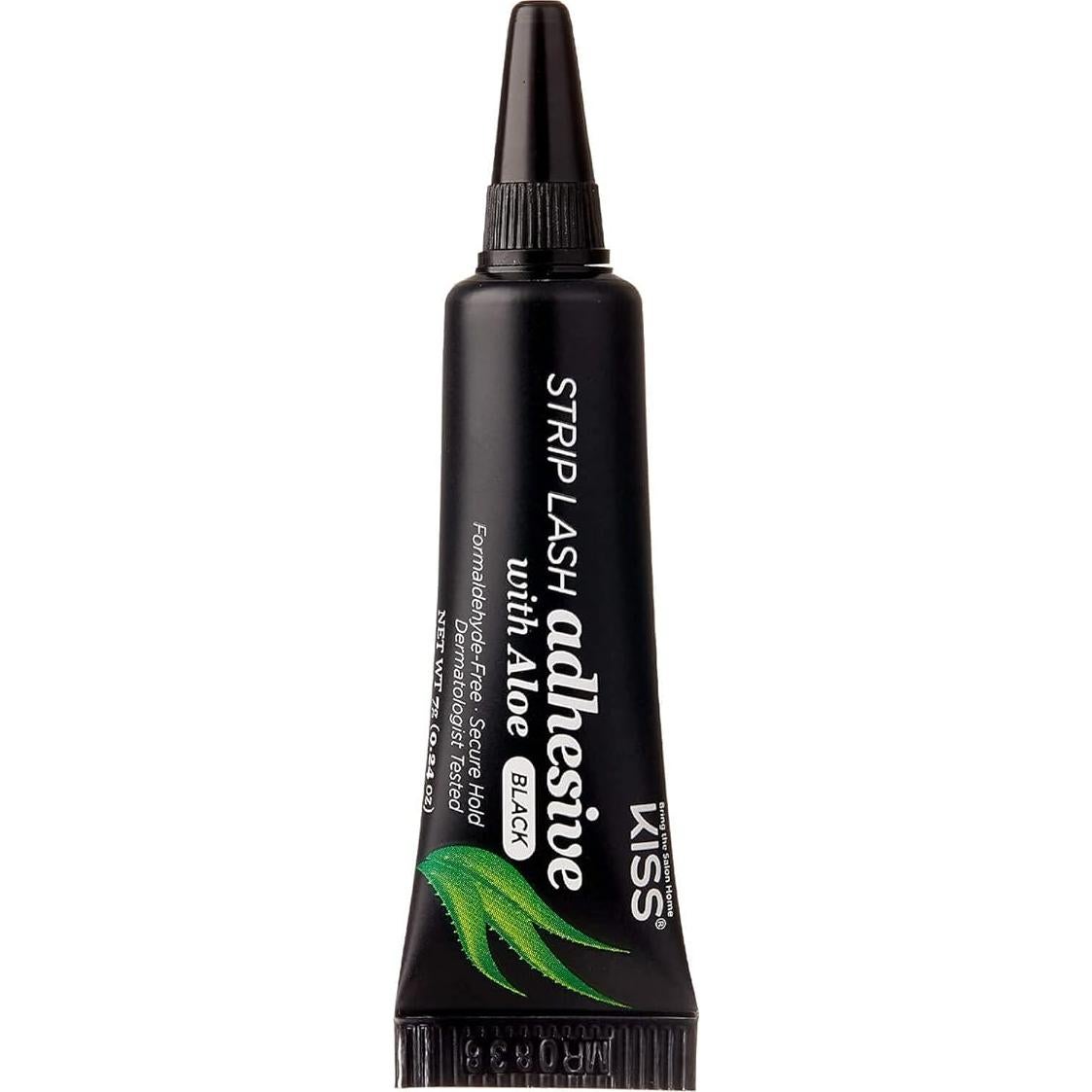 Adhesivo para Pestañas Negras Kiss con Aloe 7.1g Libre de Formaldehído