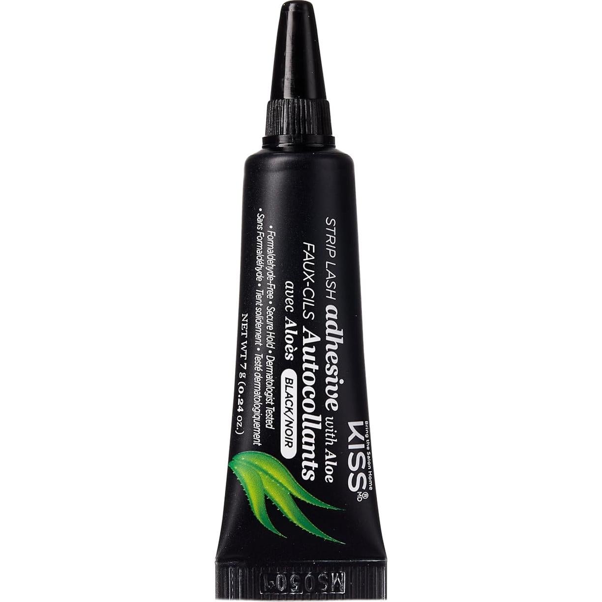 Adhesivo para Pestañas Negras Kiss con Aloe 7.1g Libre de Formaldehído