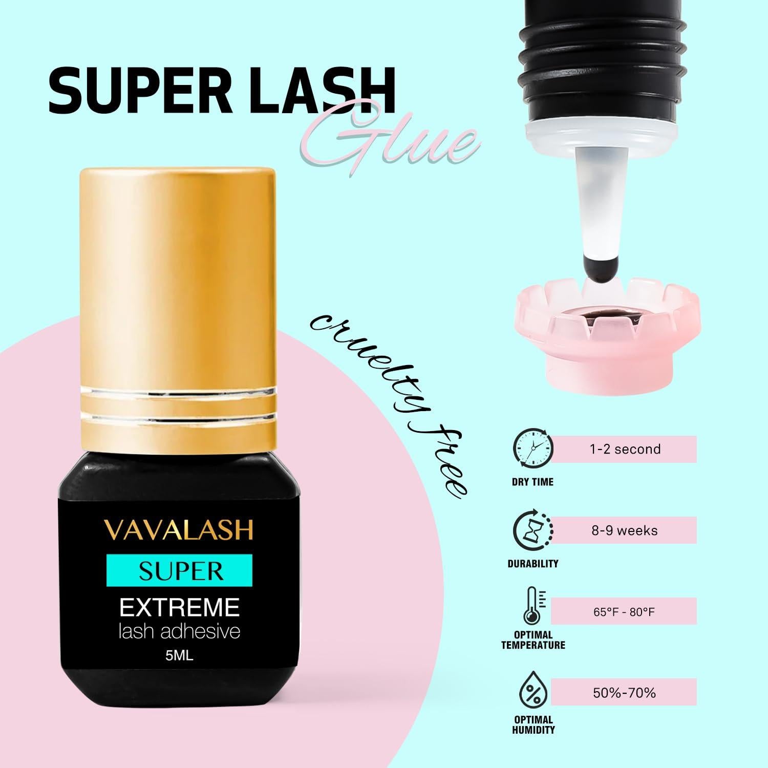 Pegamento para Extensiones de Pestañas VAVALASH 5ml Secado Rápido