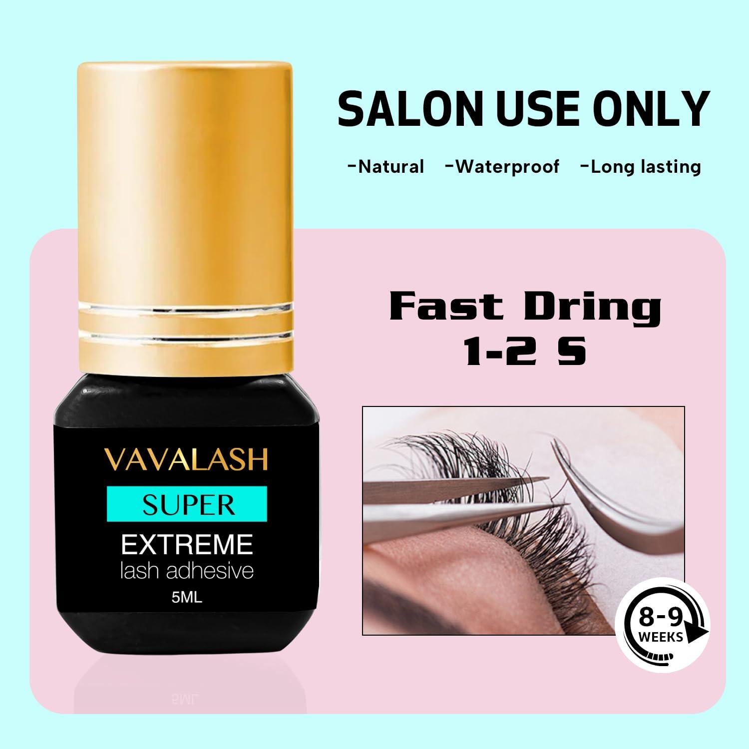 Pegamento para Extensiones de Pestañas VAVALASH 5ml Secado Rápido