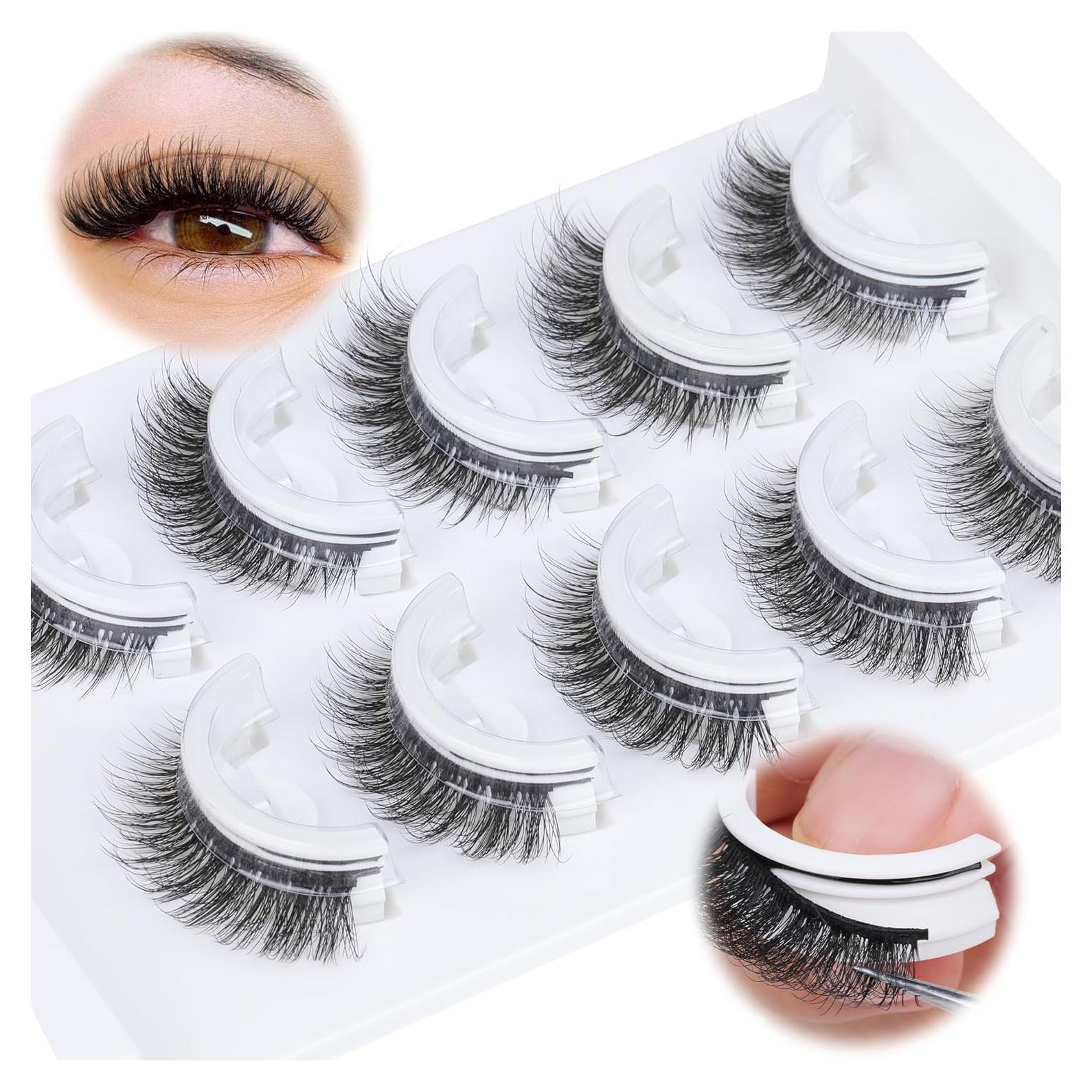 Pestañas Autoadhesivas Naturales ALICROWN - 5 Pares 3D