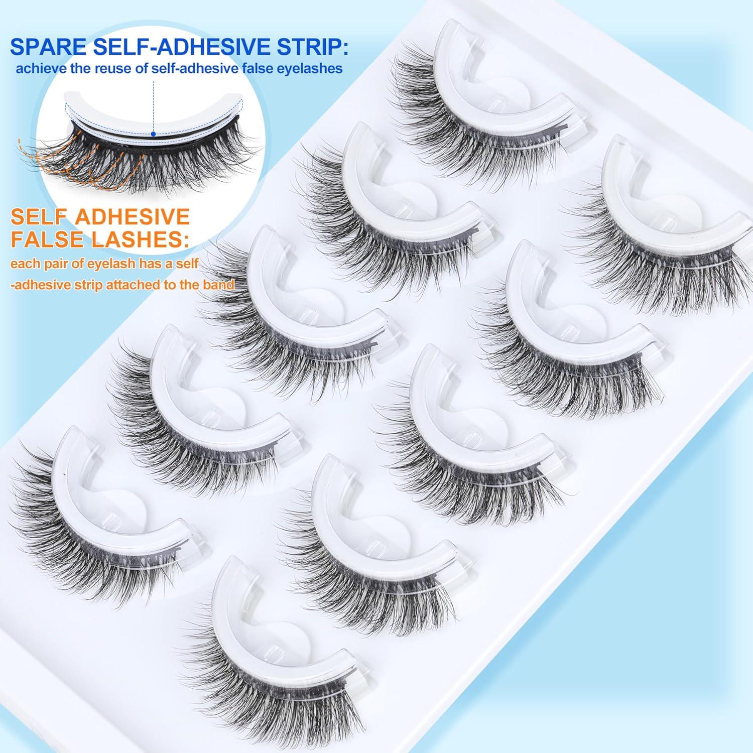 Pestañas Autoadhesivas Naturales ALICROWN - 5 Pares 3D