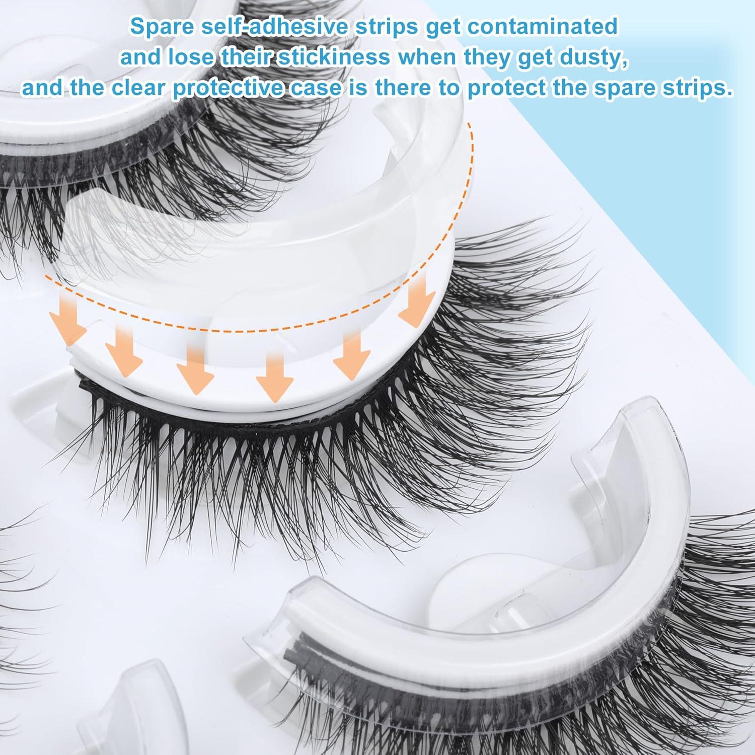 Pestañas Autoadhesivas Naturales ALICROWN - 5 Pares 3D