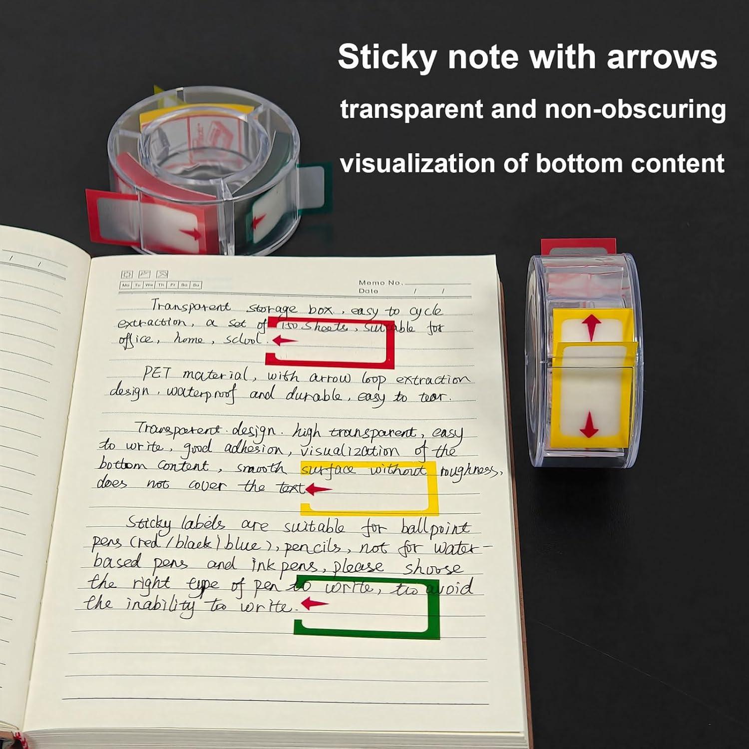 Notas Adhesivas Transparentes OKETHERMO 150 Pestañas Flecha