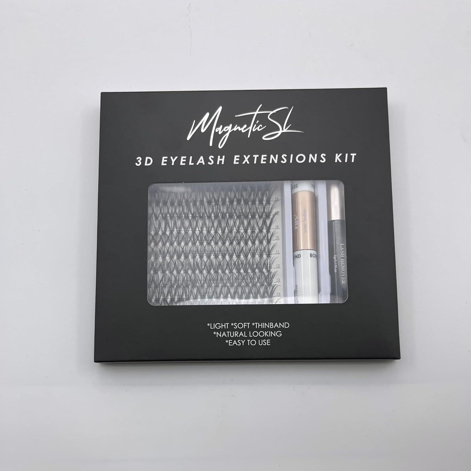 Kit de Extensiones de Pestañas 320pcs SL 30D 40D Adhesivo y Sellador