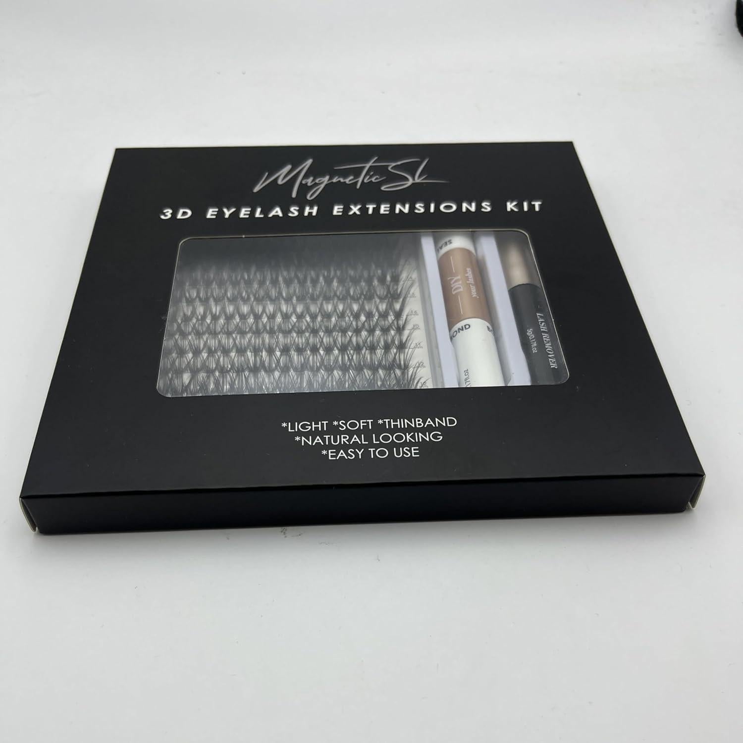 Kit de Extensiones de Pestañas 320pcs SL 30D 40D Adhesivo y Sellador