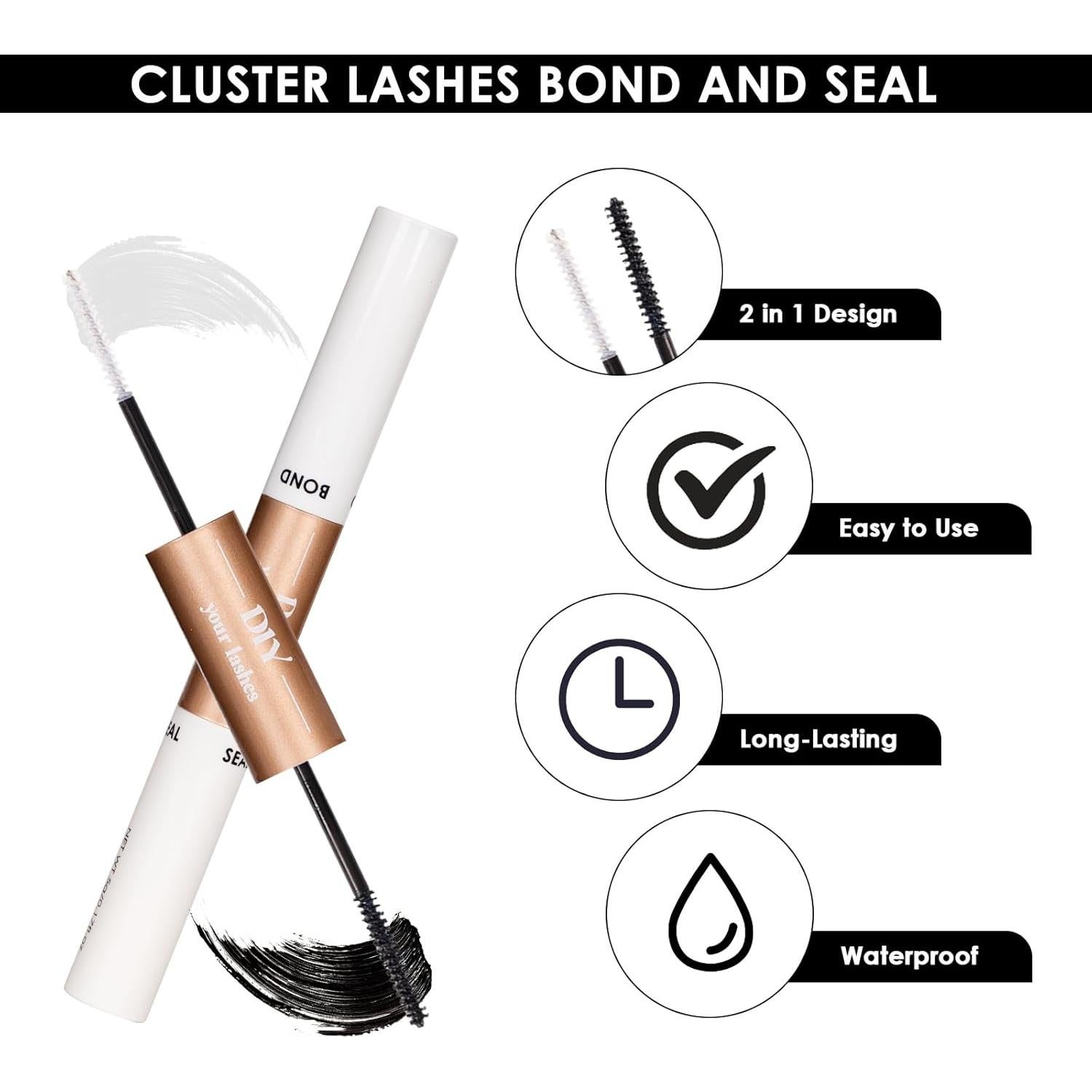 Kit de Extensiones de Pestañas 320pcs SL 30D 40D Adhesivo y Sellador