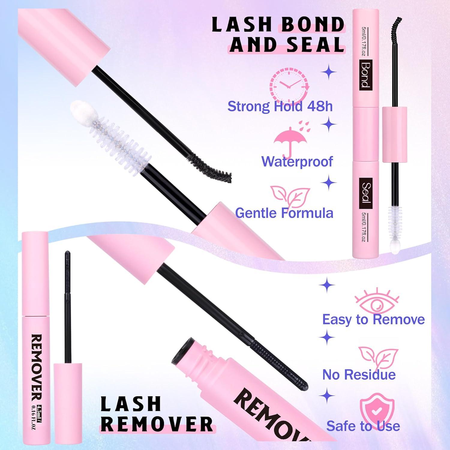 Kit de Extensión de Pestañas Newcally 9-12mm Suaves y Naturales