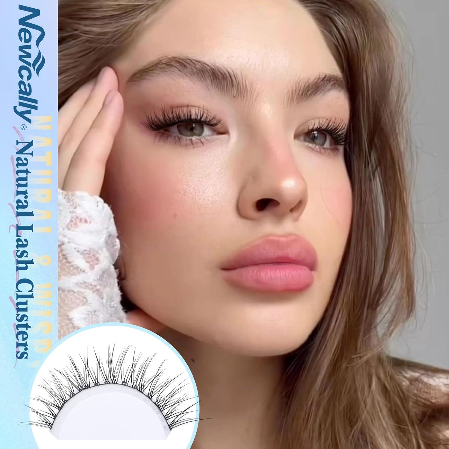 Kit de Extensión de Pestañas Newcally 9-12mm Suaves y Naturales