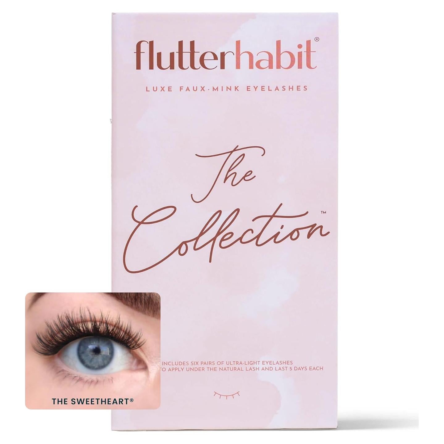 Kit de Extensión de Pestañas Naturales FlutterHabit - 6 Juegos