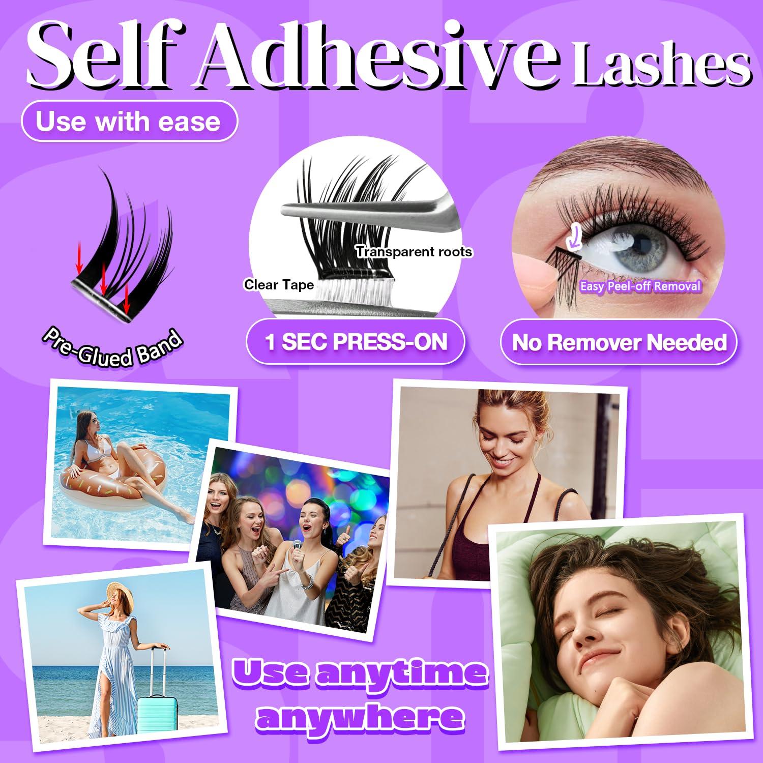 Pestañas Autoadhesivas AILAISHI 10-14mm 60pcs D Curl Fluffy