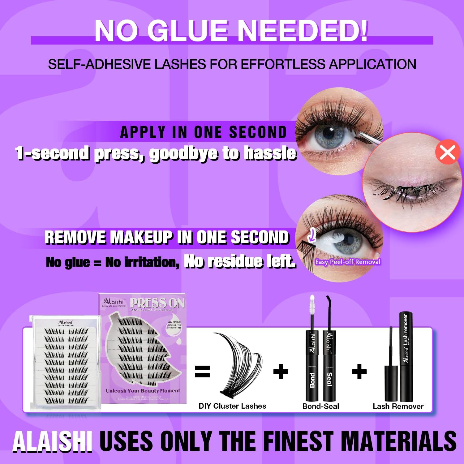 Pestañas Autoadhesivas AILAISHI 10-14mm 60pcs D Curl Fluffy