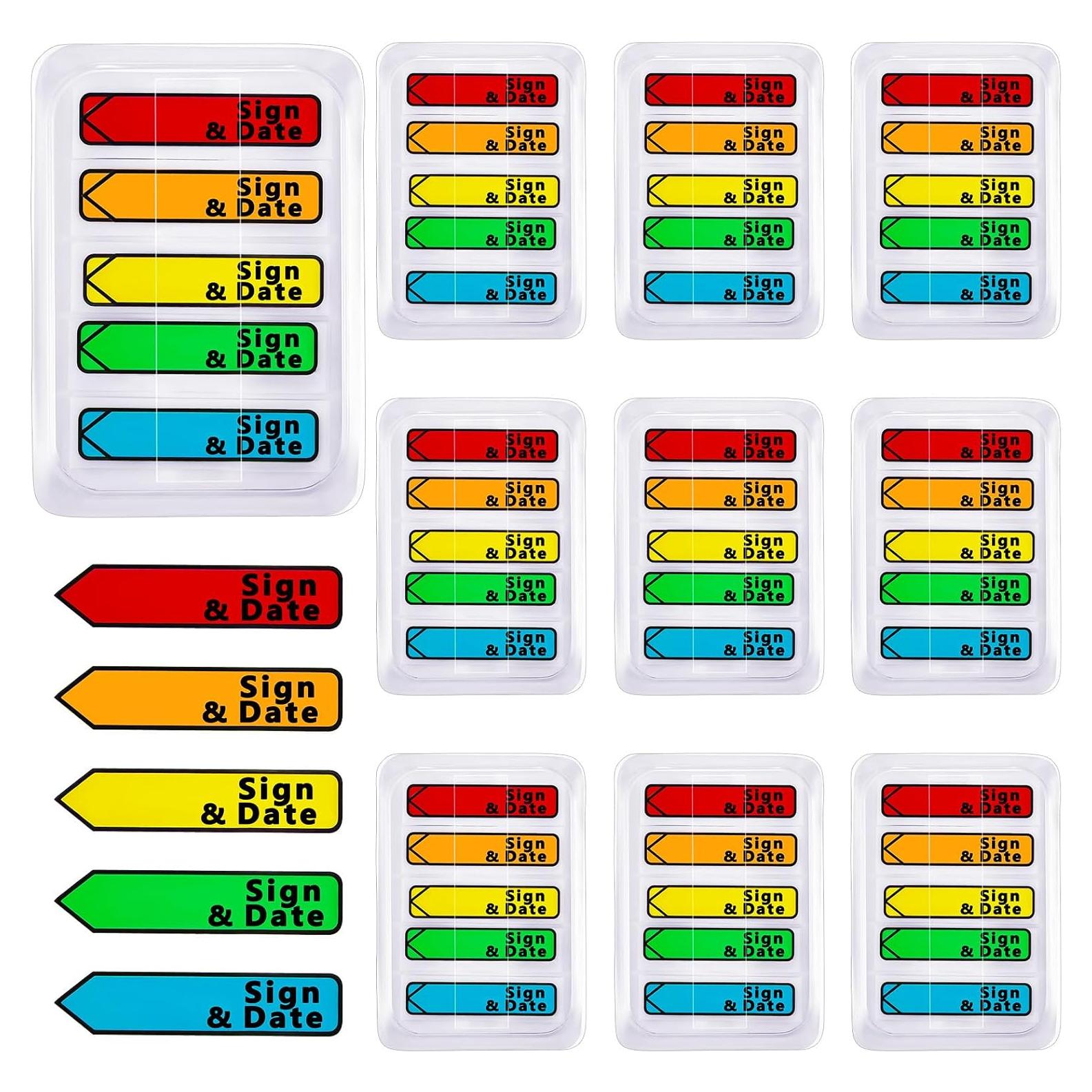 Pegatinas de Fecha Firmar Colarr 1000 Piezas Multicolor