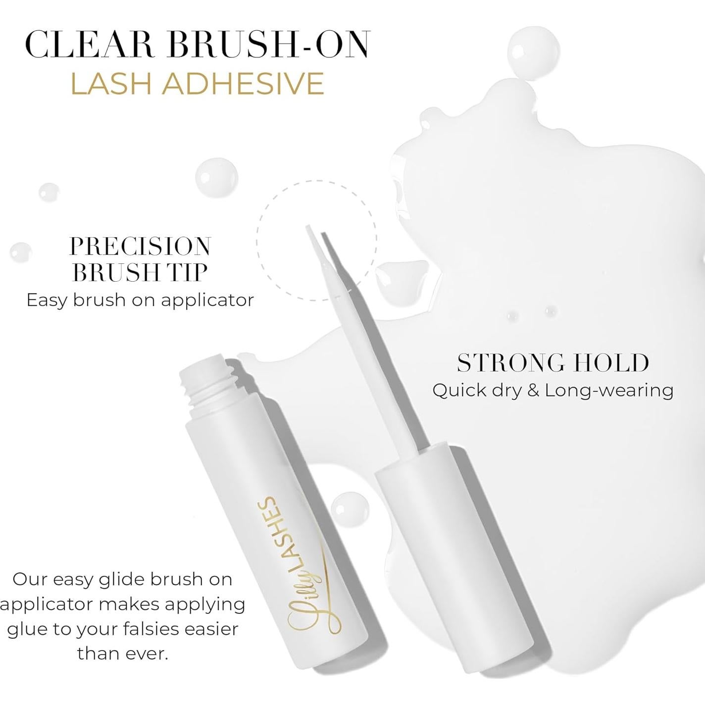 Pegamento para Pestañas Transparentes Lilly Lashes 9.91x3.91cm