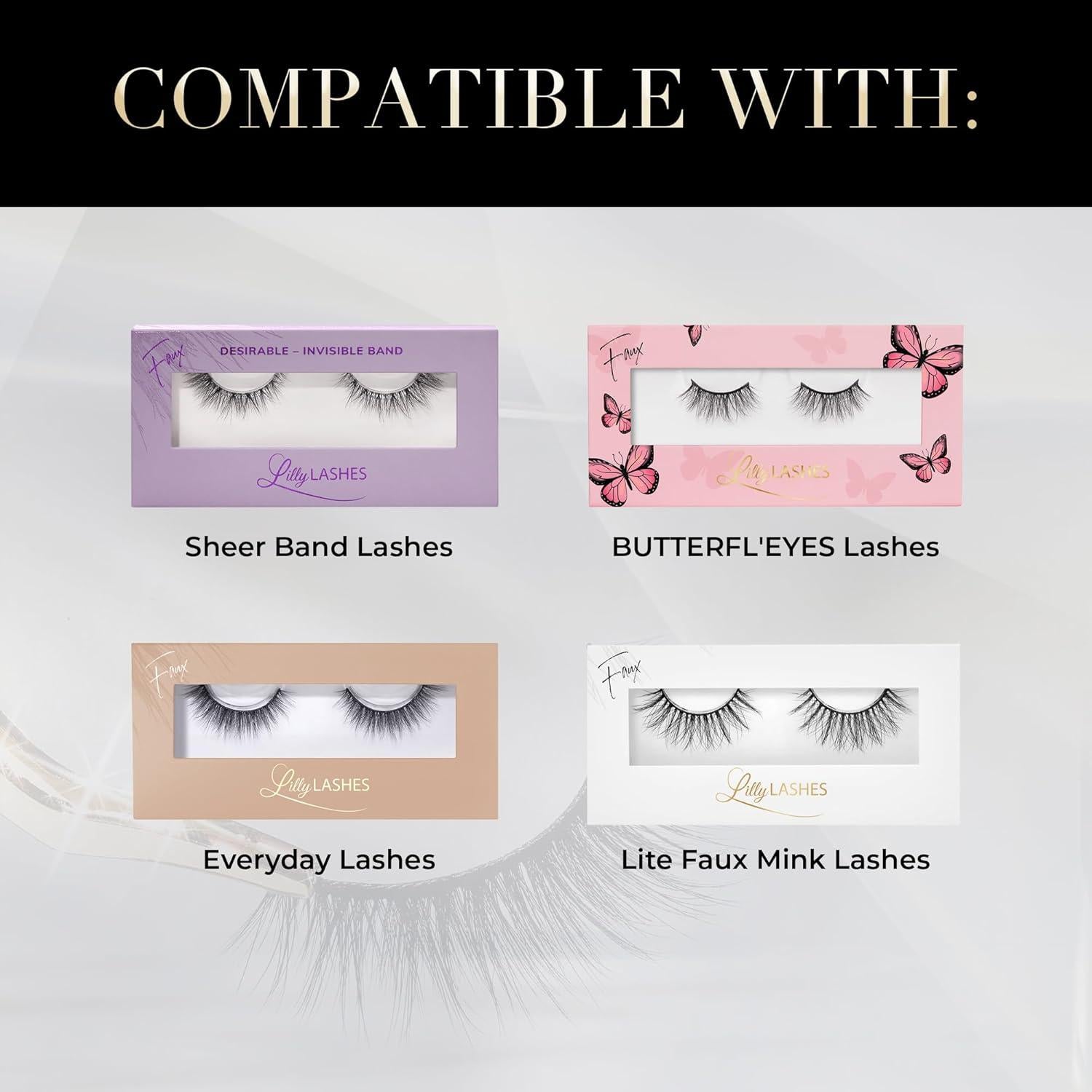 Pegamento para Pestañas Transparentes Lilly Lashes 9.91x3.91cm