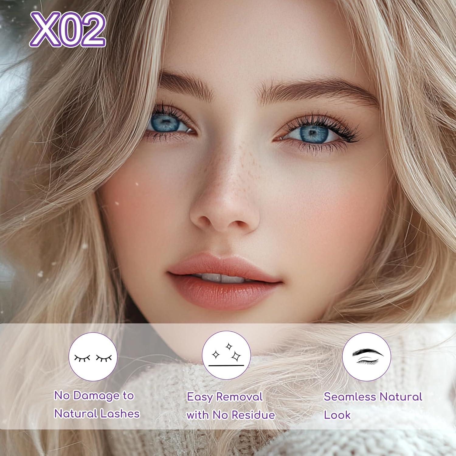 Kit de Pestañas Autoadhesivas JoMay 48PCS 10-16mm DIY