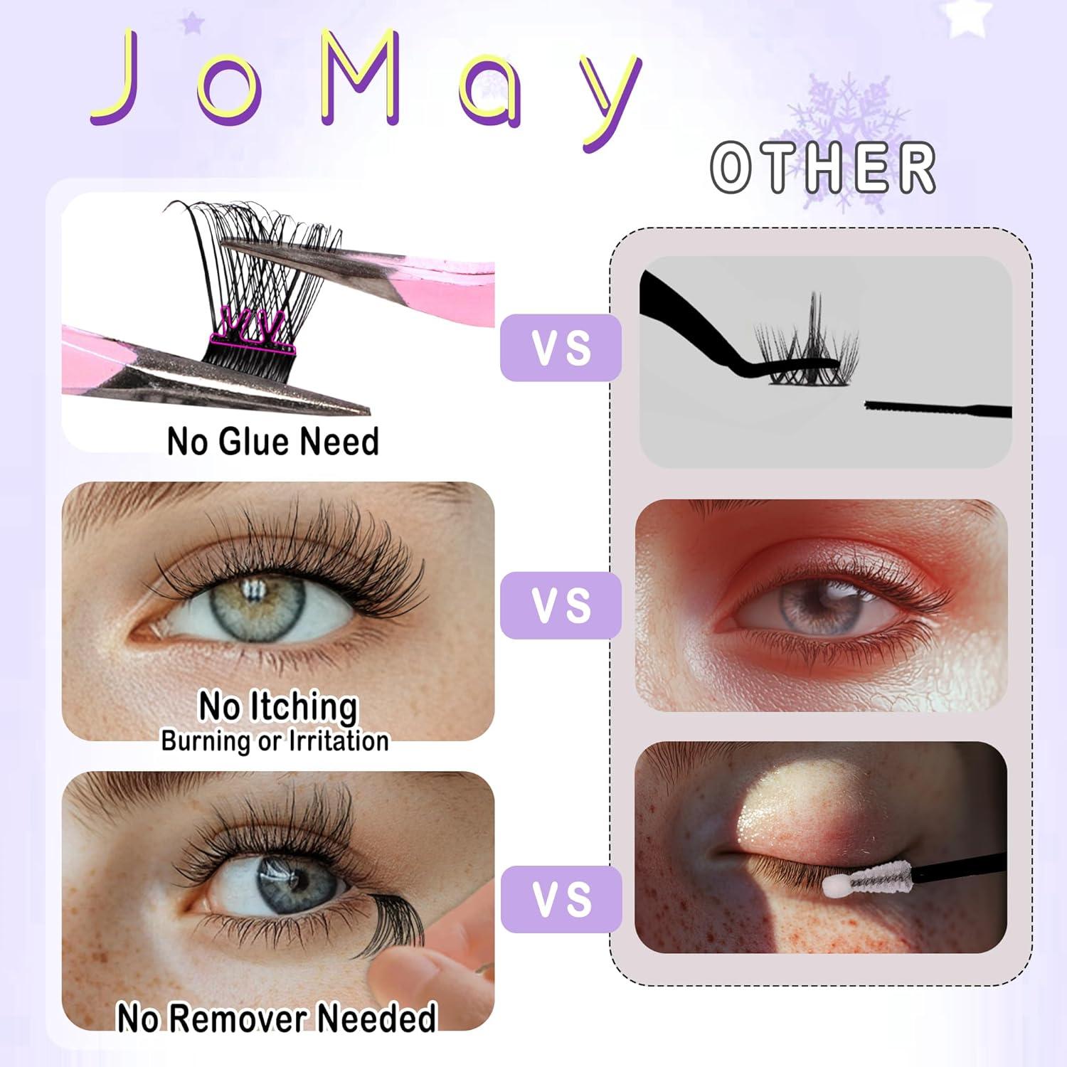 Kit de Pestañas Autoadhesivas JoMay 48PCS 10-16mm DIY