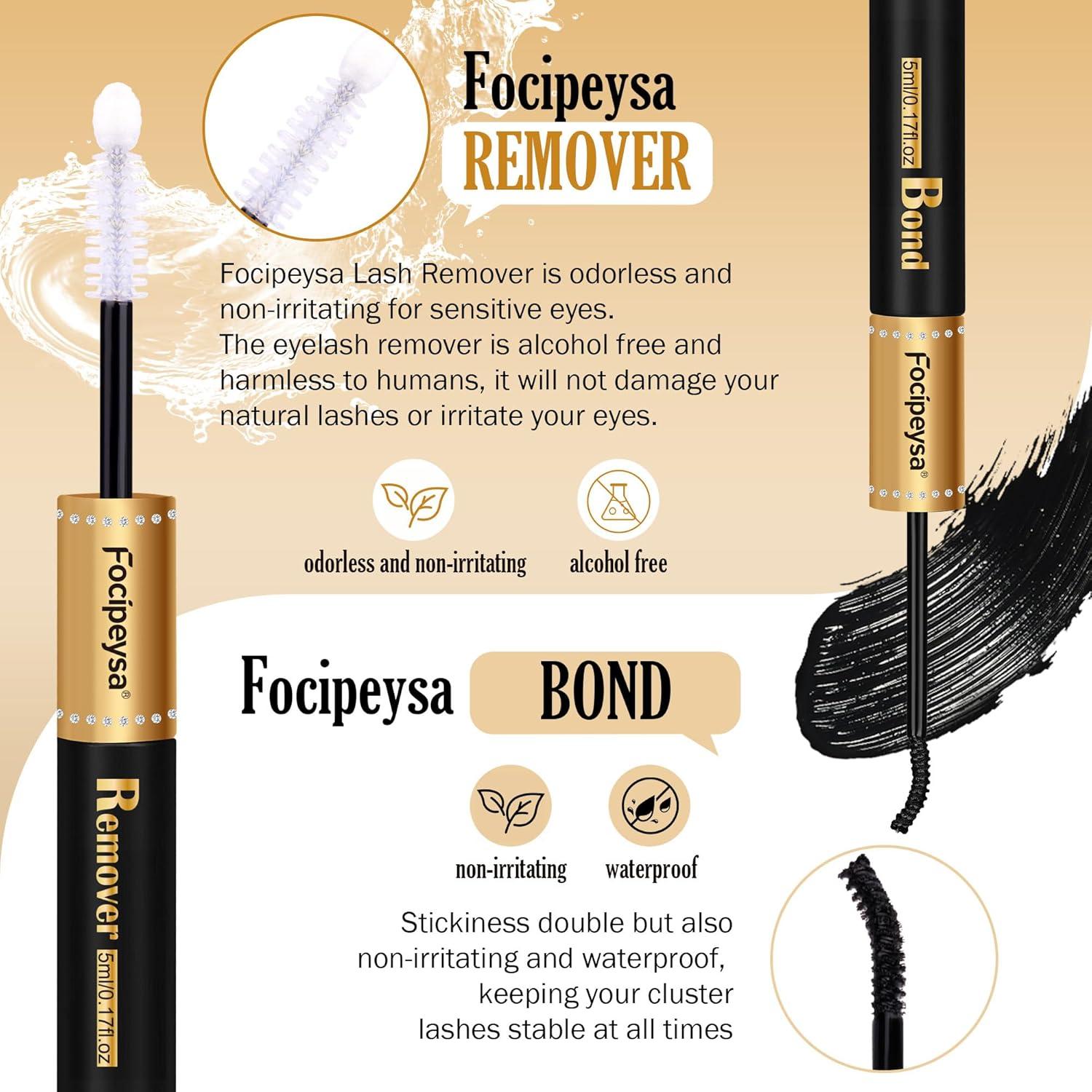 Kit de Extensión de Pestañas Focipeysa 90D 10-18mm 200Pcs