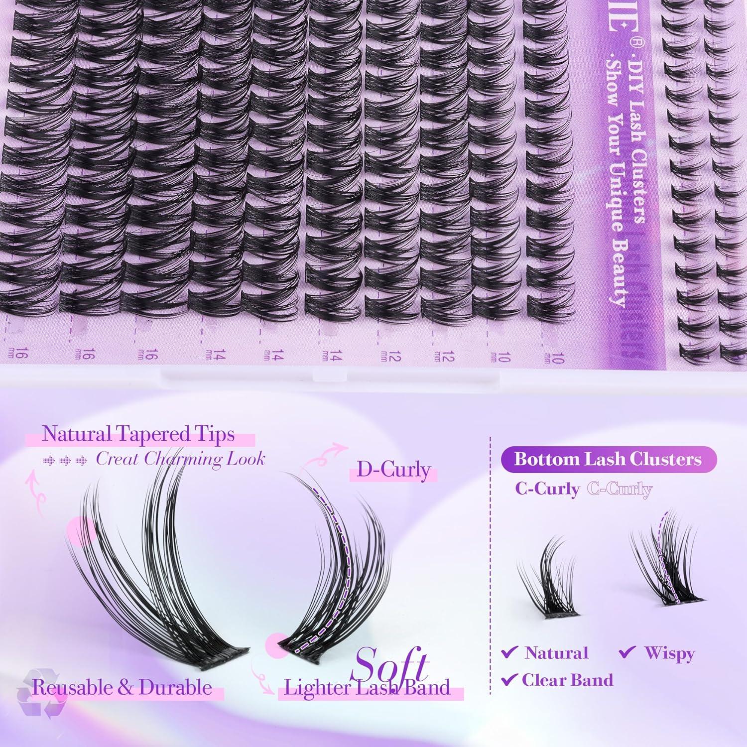 Kit de Pestañas Wispy Ruairie 200pcs 6-16MM Naturales