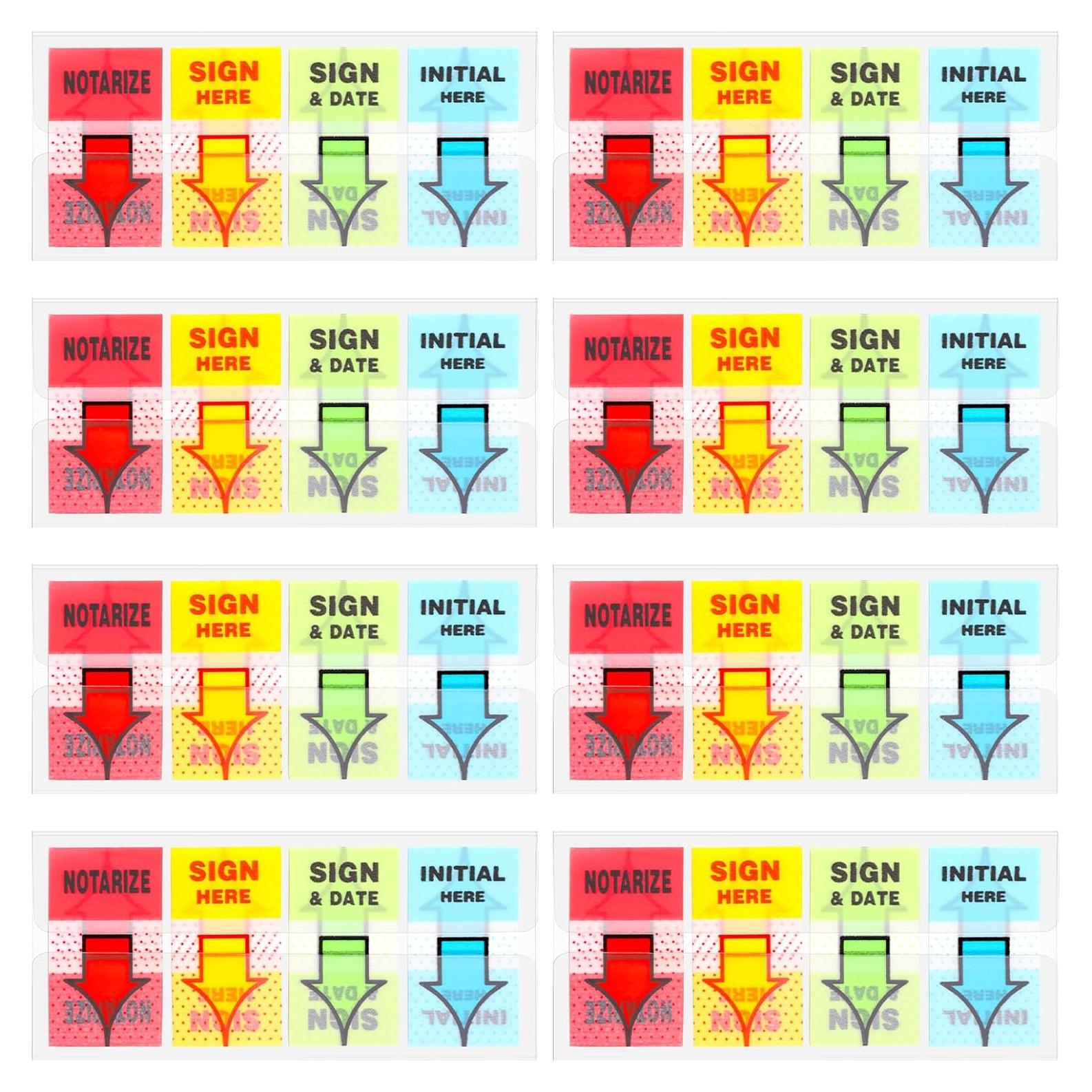 800 Etiquetas Adhesivas Plásticas BXUYAOXMC 4 Colores