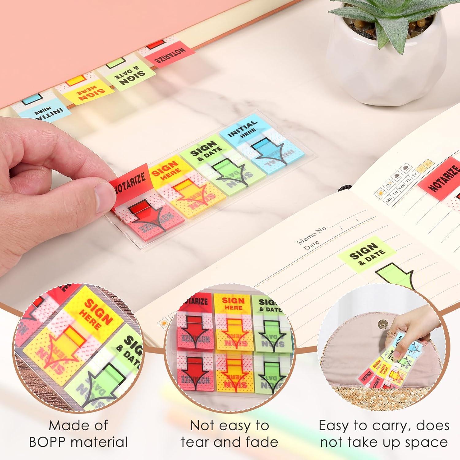 800 Etiquetas Adhesivas Plásticas BXUYAOXMC 4 Colores