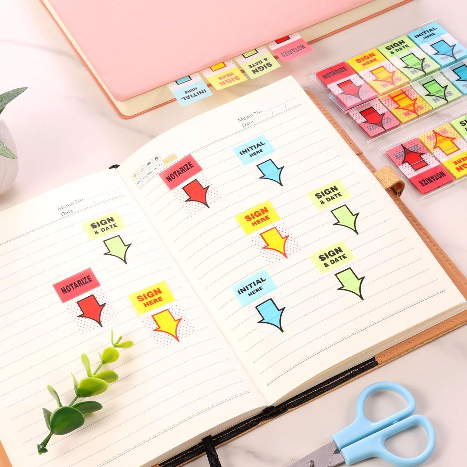 800 Etiquetas Adhesivas Plásticas BXUYAOXMC 4 Colores