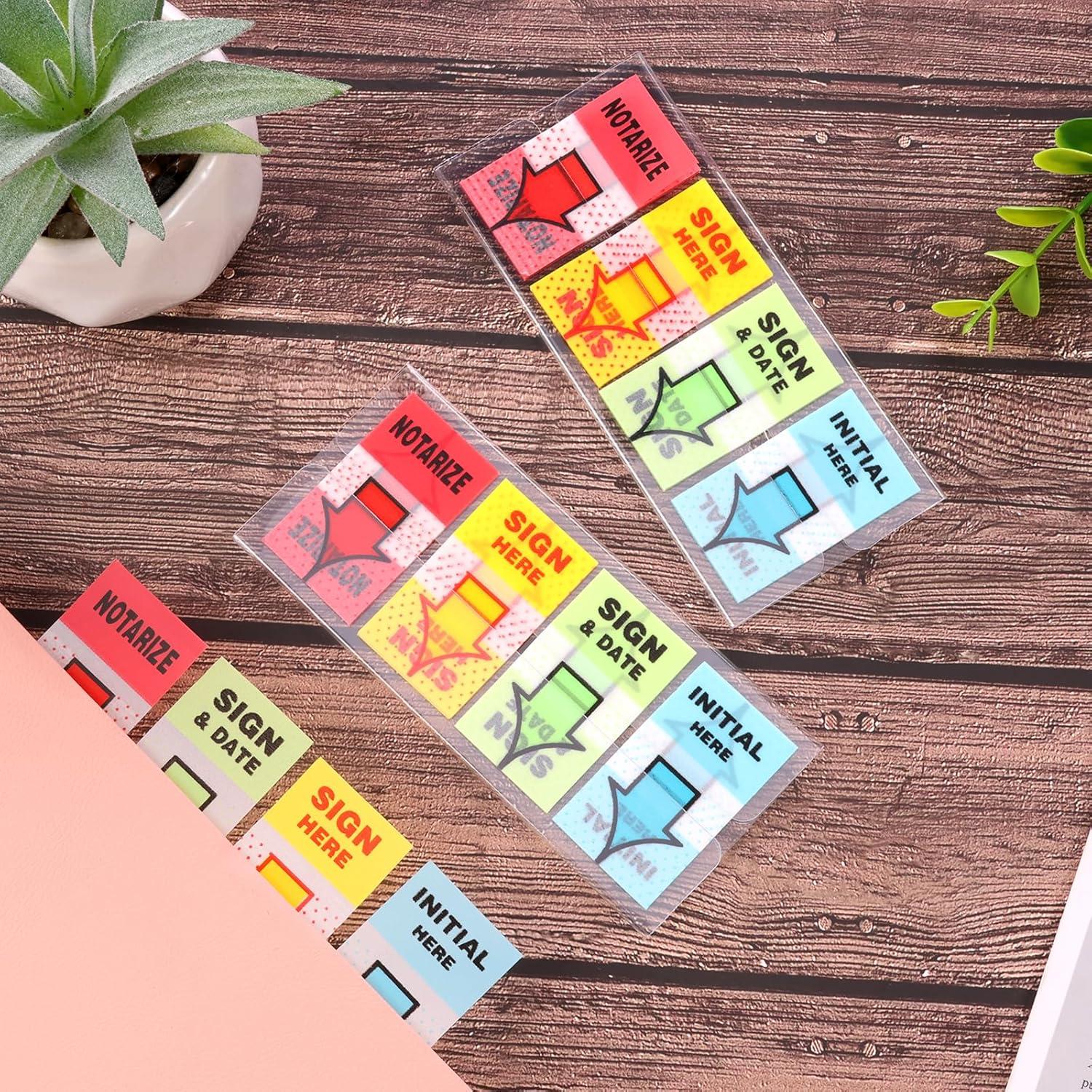 800 Etiquetas Adhesivas Plásticas BXUYAOXMC 4 Colores